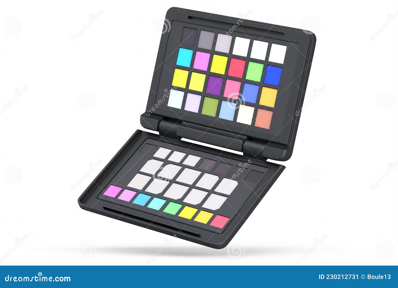 rainbow color palette or colorchecker calibration passport for post production