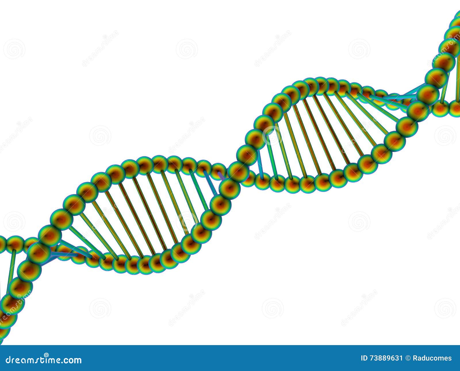 rainbow colored dna helix