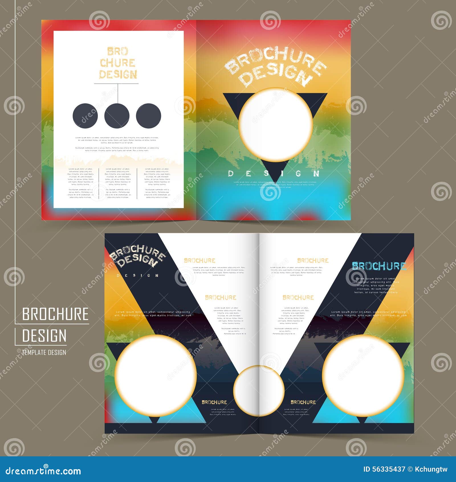 Half Fold Brochure Template from thumbs.dreamstime.com