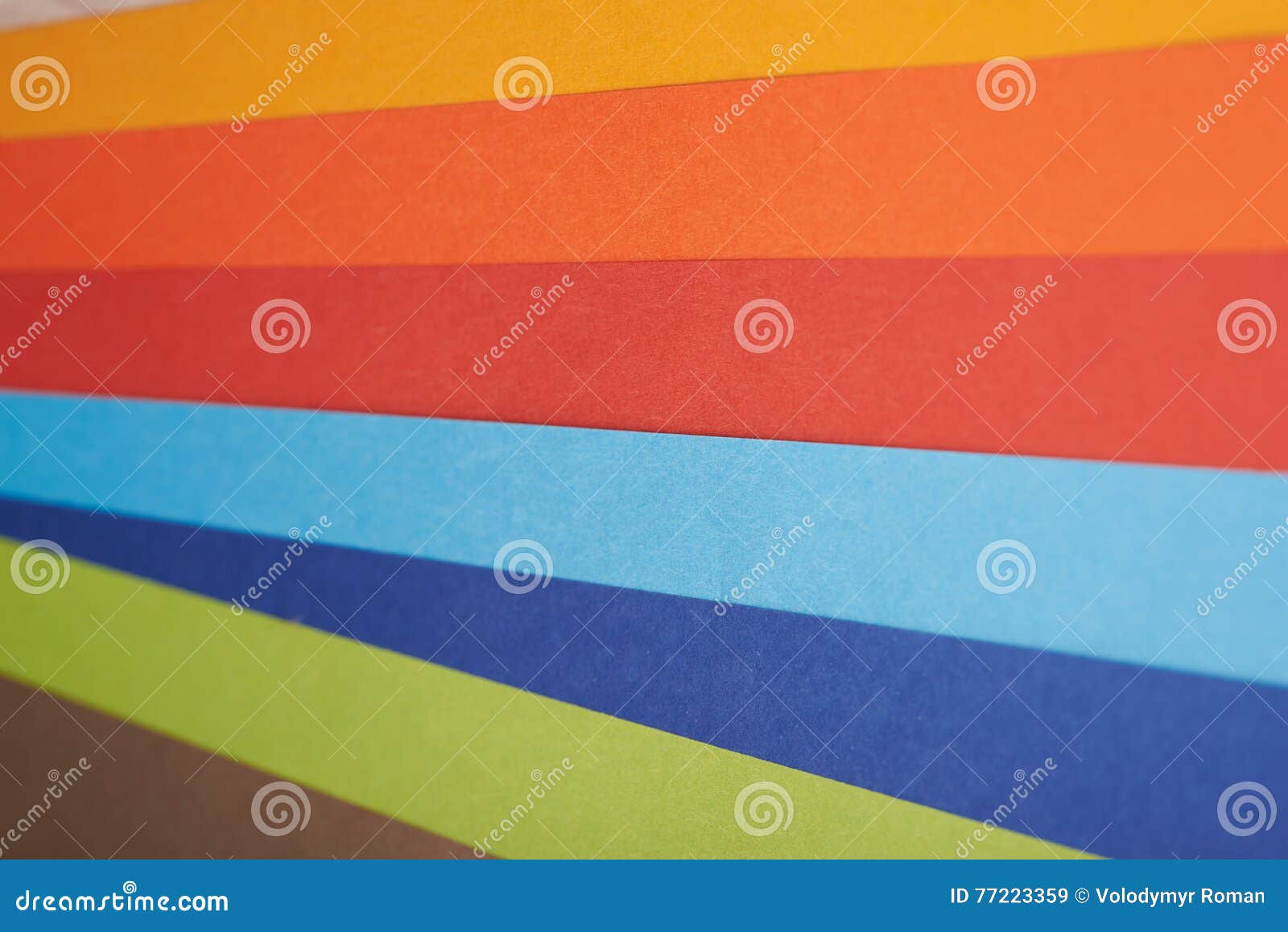 Rainbow colored paper stock image. Image of colored, decoration - 77223359