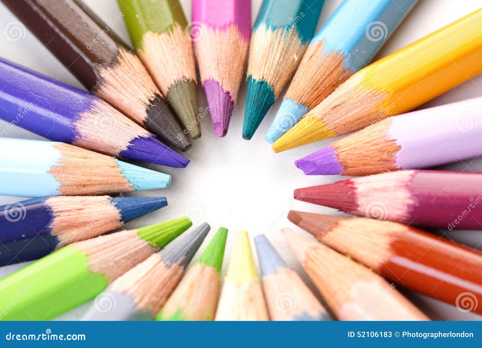 Rainbow Colored Pencils Closeup Stock Image Image of bright, black