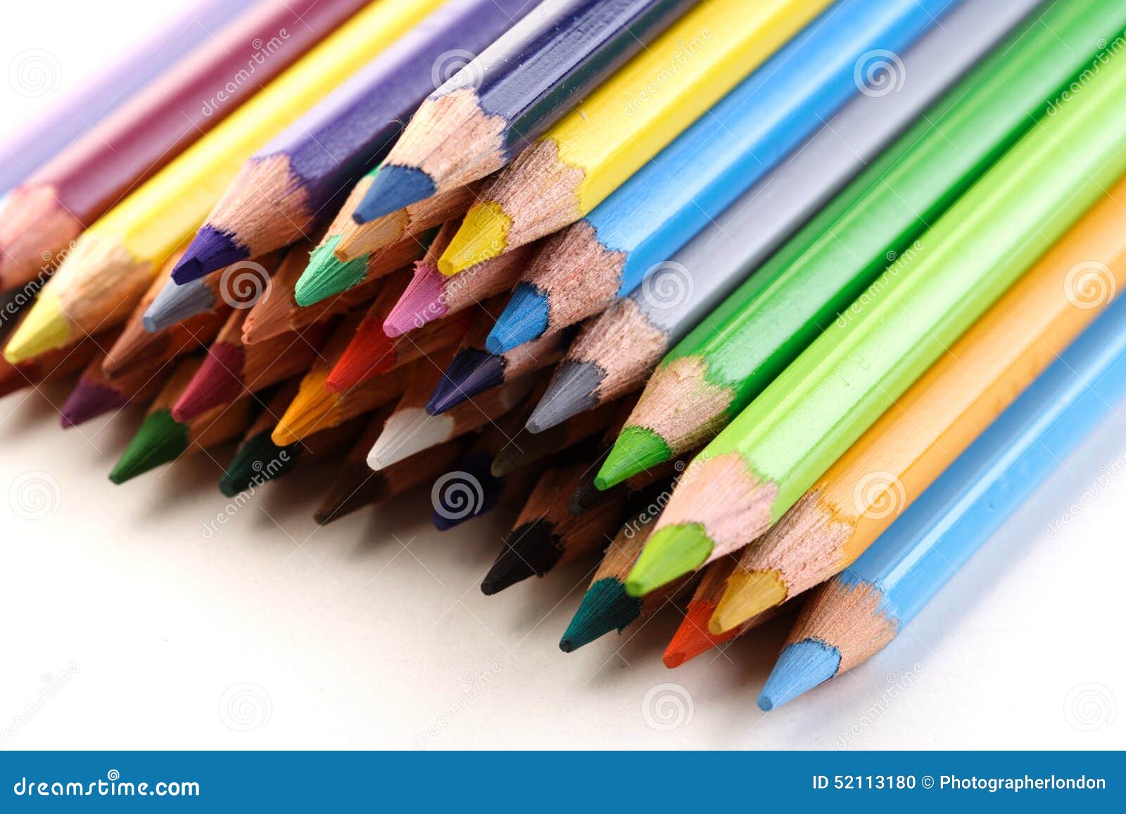 Rainbow Colored Pencils Closeup Stock Photo Image of macro, black