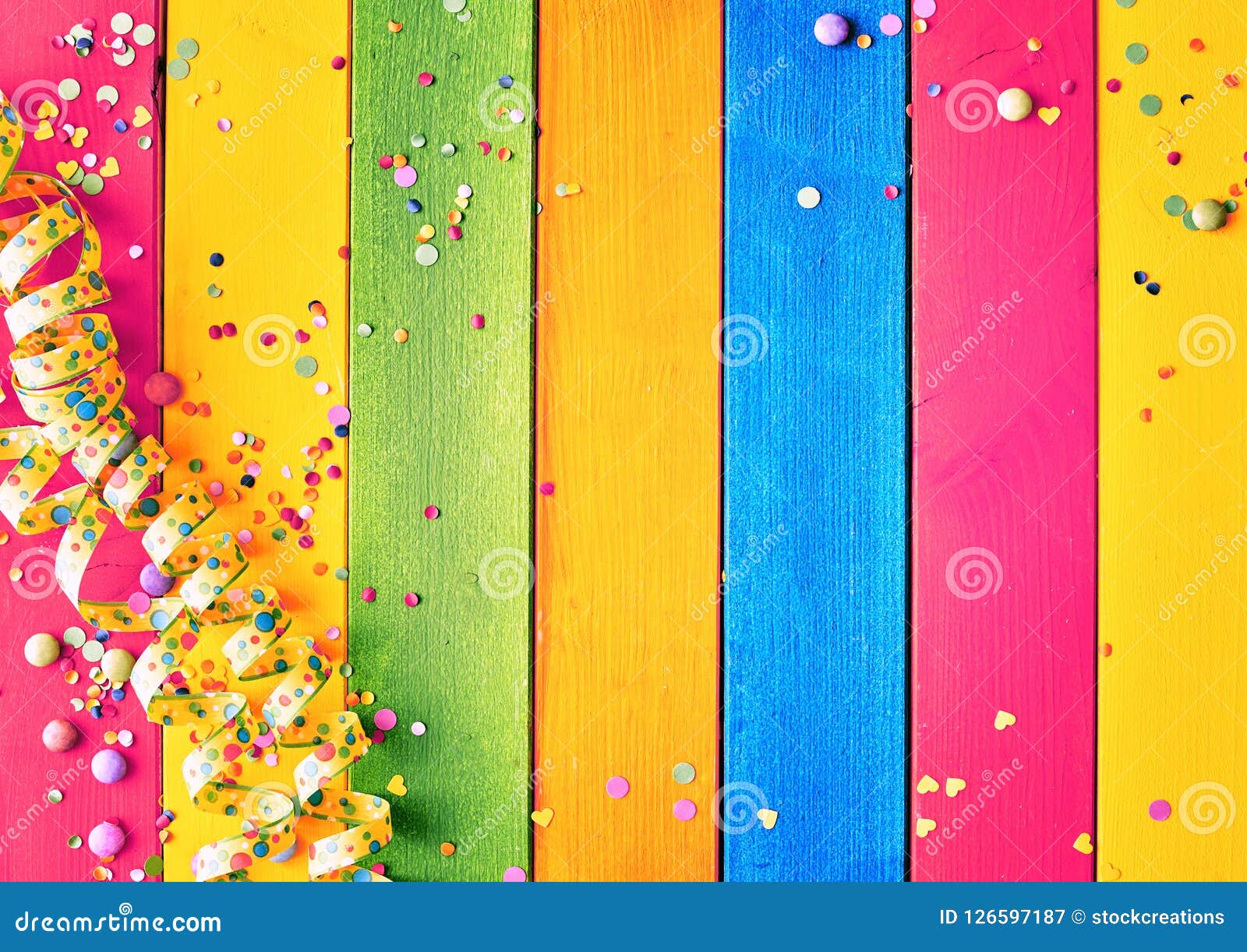 Download Rainbow Streamers stock image. Image of rainbow, yellow