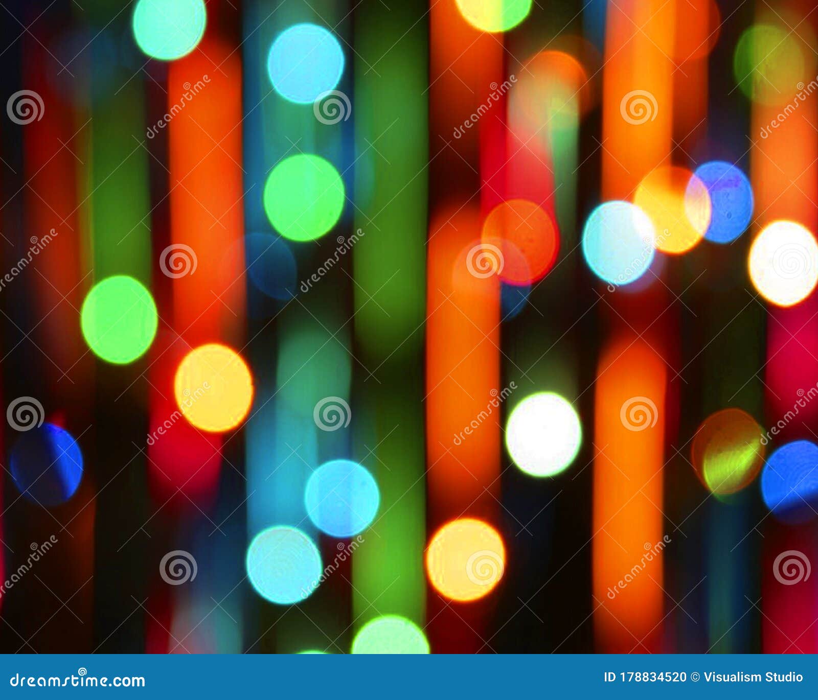 Rainbow Colorful Blur Christmas Lights Background.abstract Lights ...