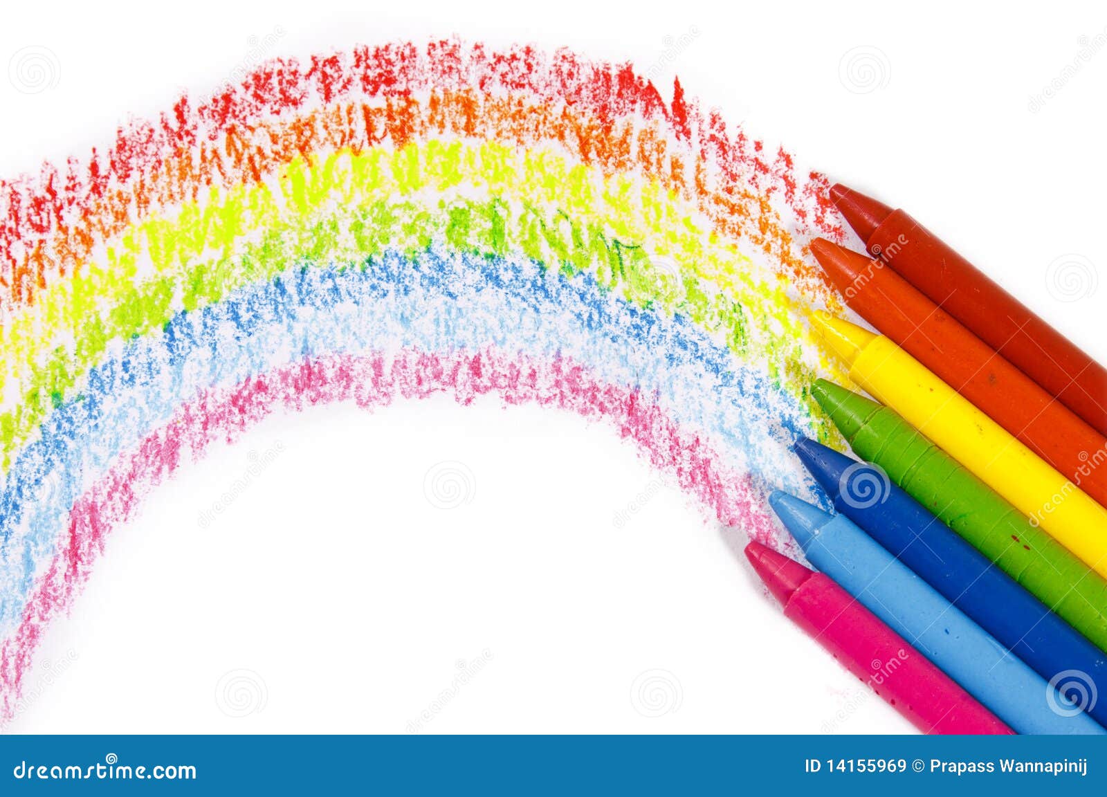 rainbow colorful crayon color for children