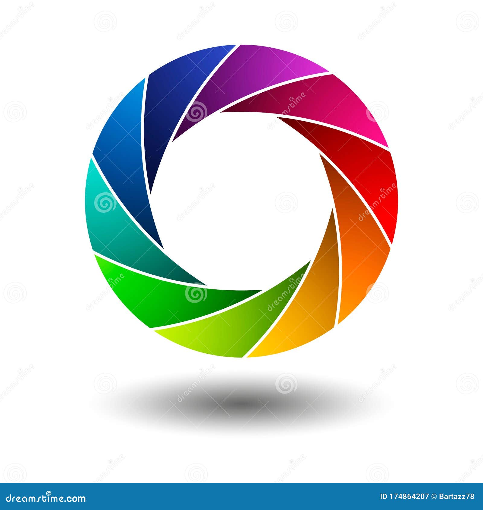 colorful   shutter aperture logo