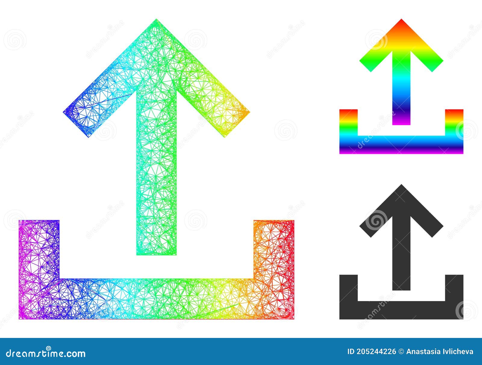 spectral hatched gradient upload icon