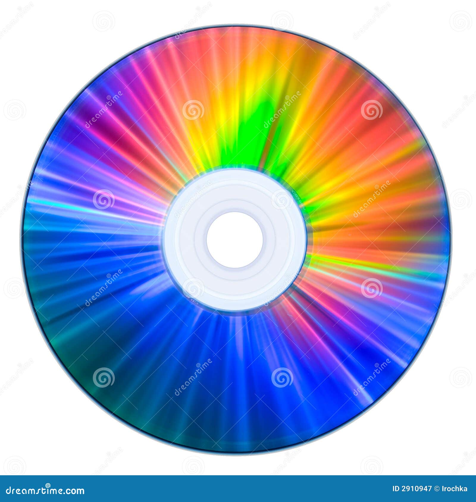 rainbow colors compact disc