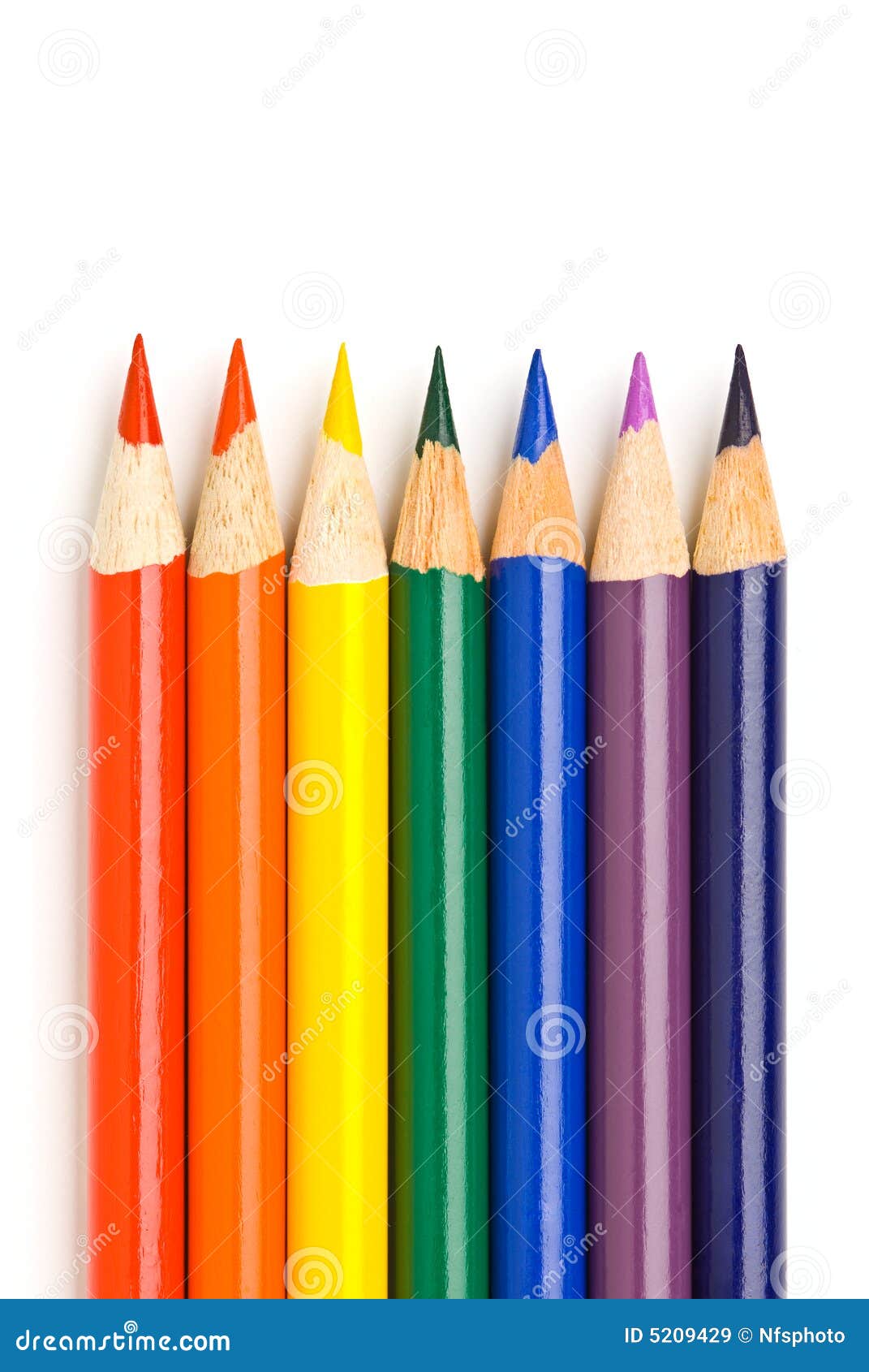 rainbow colors in pencils