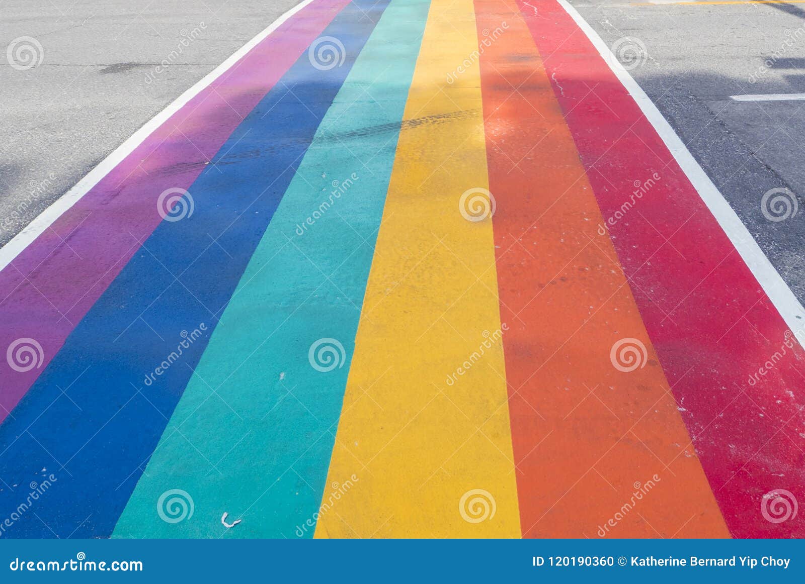 rainbow coloured crosswalk for pride month on church street in toronto