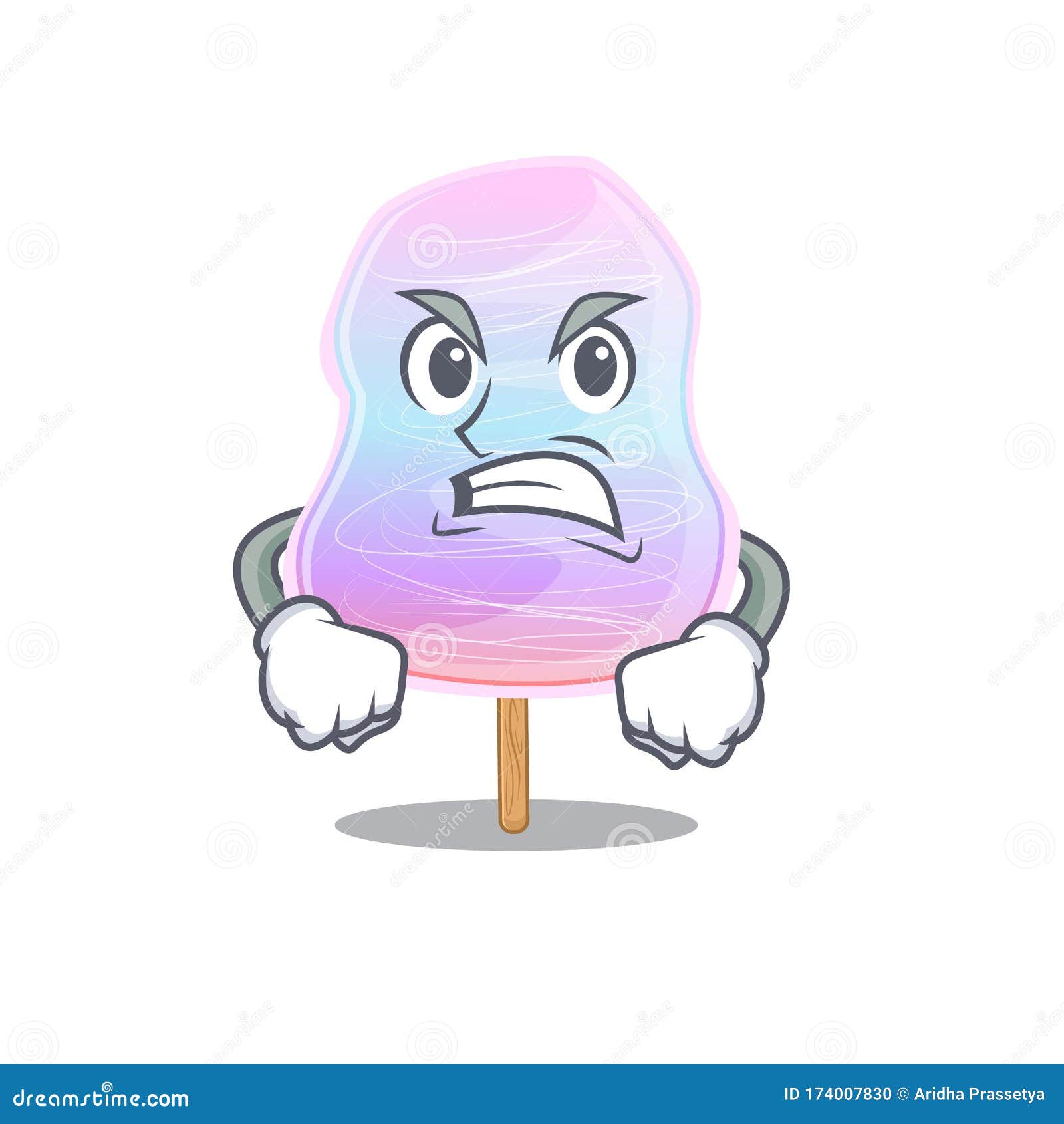 Rainbow Cotton Candy Cartoon Character Style Having Angry Face Stock Vector - Illustration of detail, blue: 174007830 Rainbow Cotton Candy Cartoon Character Style Having Angry Face Stock Vector - Illustration of detail, blue: 174007830