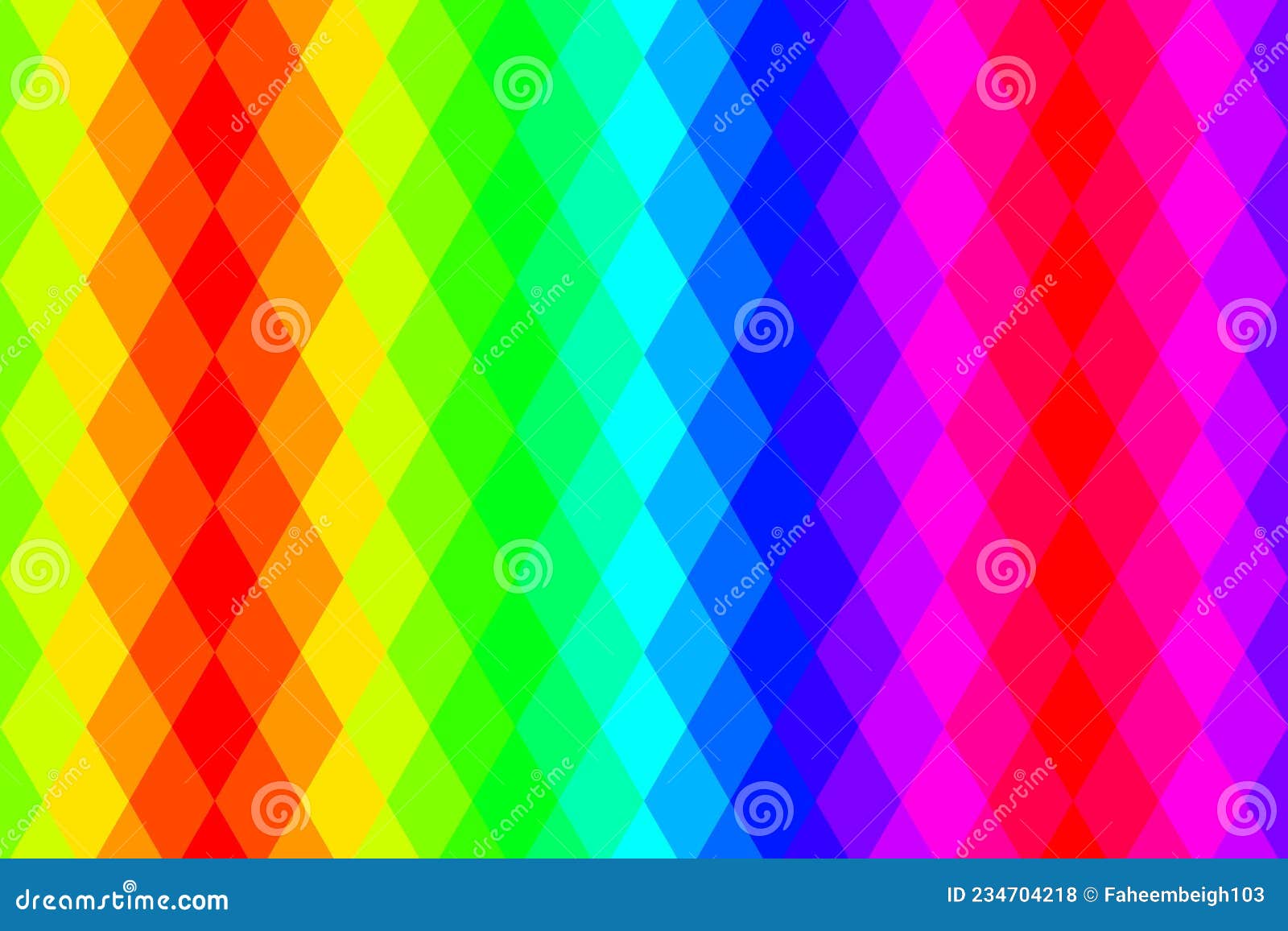 Rainbow Diamond Shapes Background Stock Illustration Illustration of