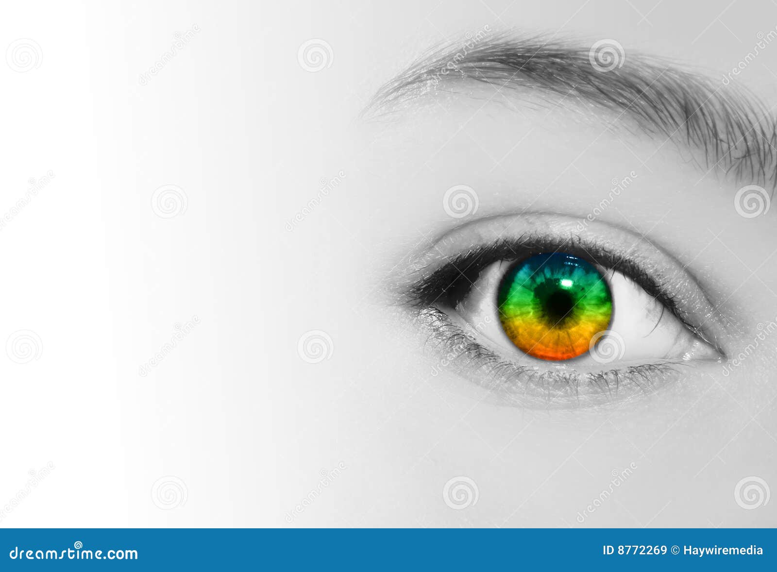 Rainbow Eye Vision Perspective Stock Image Image of cosmetics, future