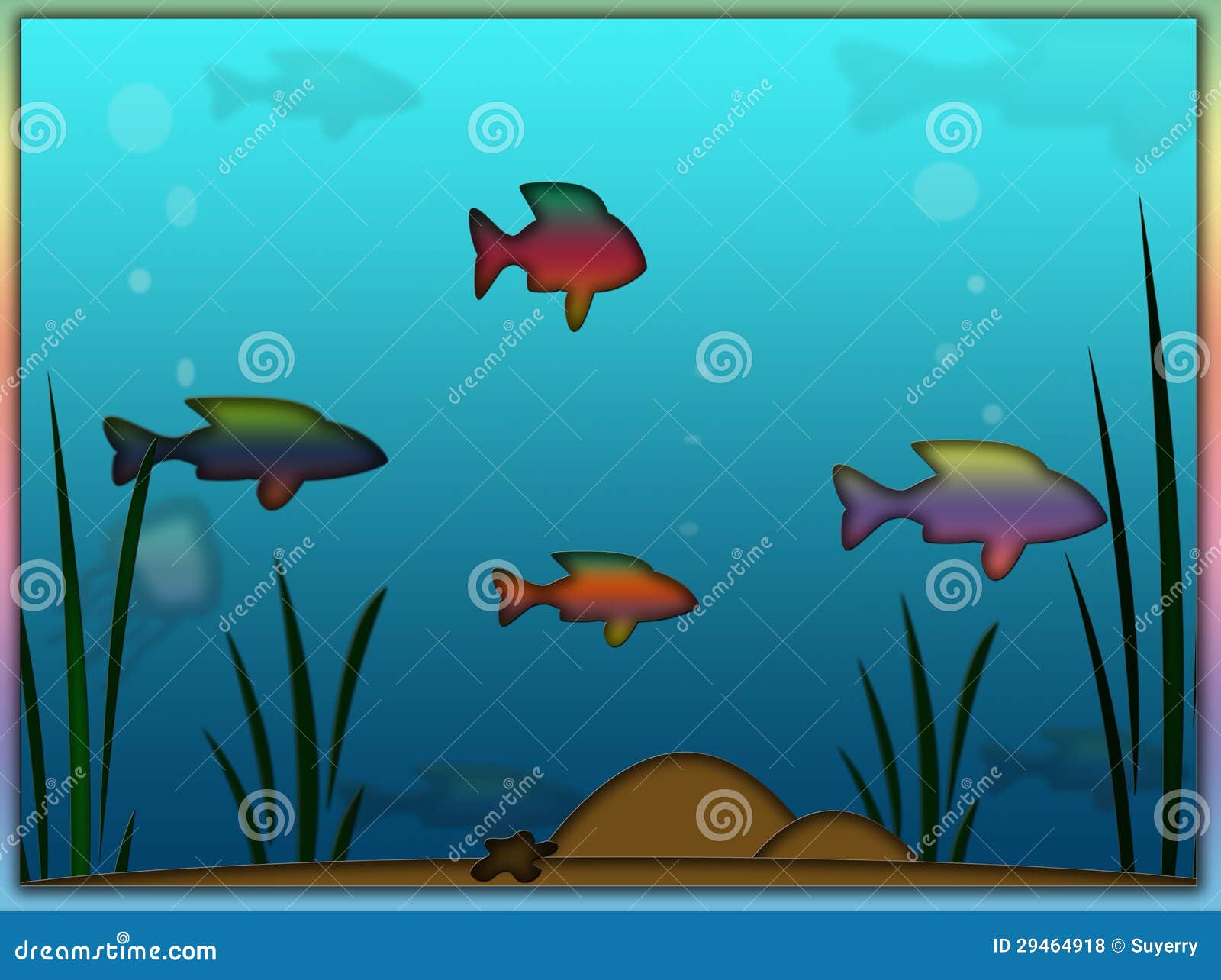 Rainbow Fish Aquarium Background Stock Illustration Illustration of aquatic, beautiful 29464918