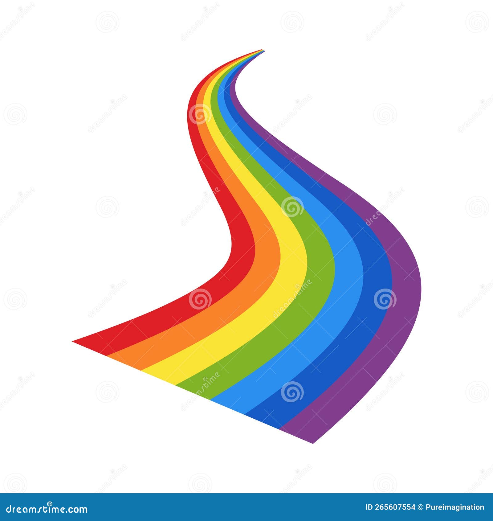 Rainbow in Flat Style Isolated Stock Vector Illustration of fantasy
