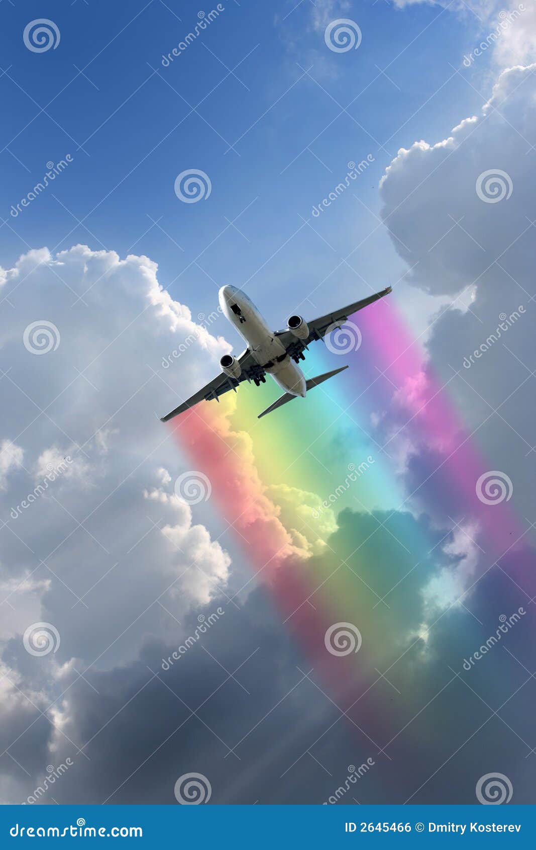Rainbow Flight stock photo. Image of cloudscape, ticket 2645466