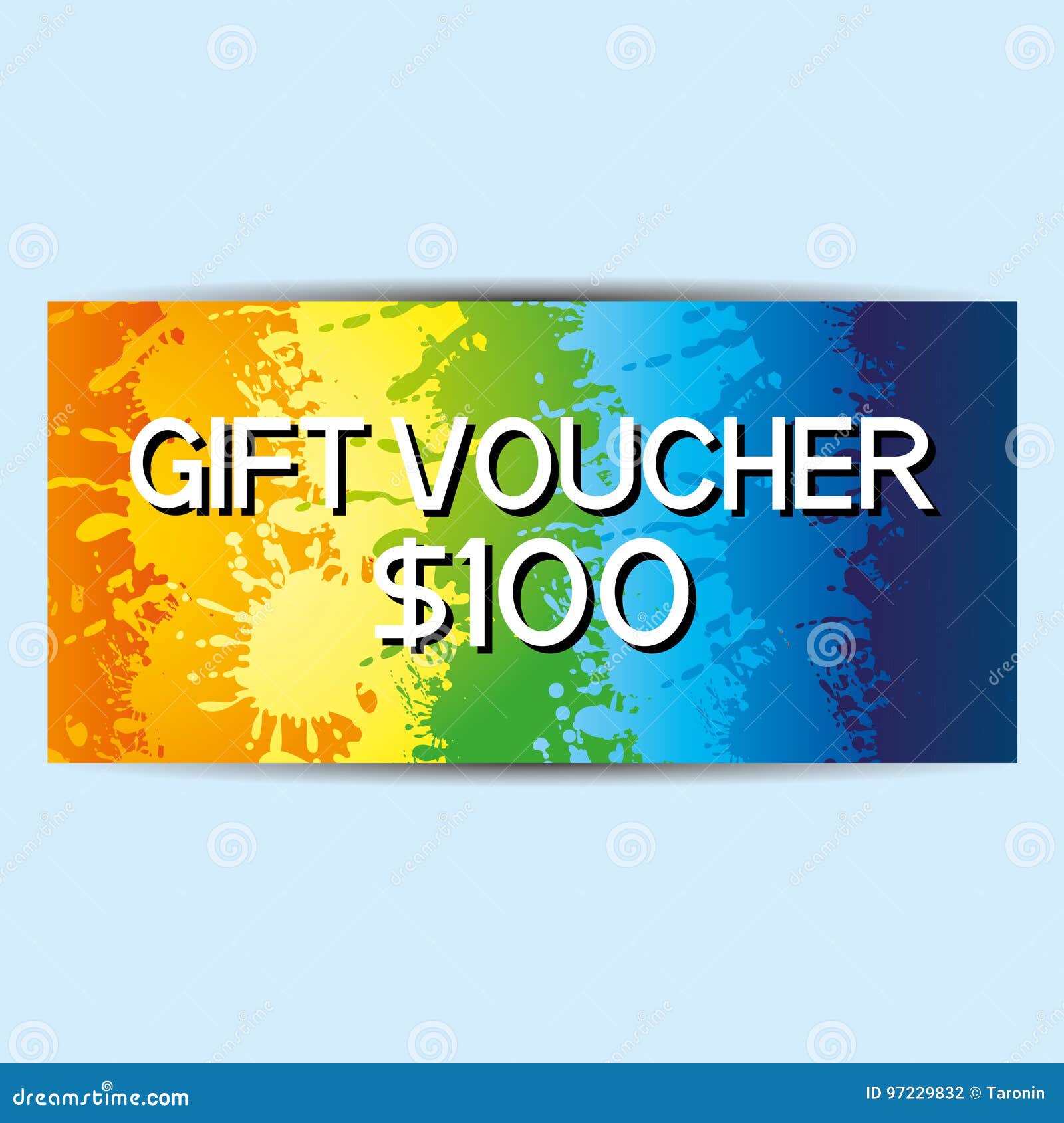 Rainbow gift voucher. stock vector. Illustration of layout 97229832