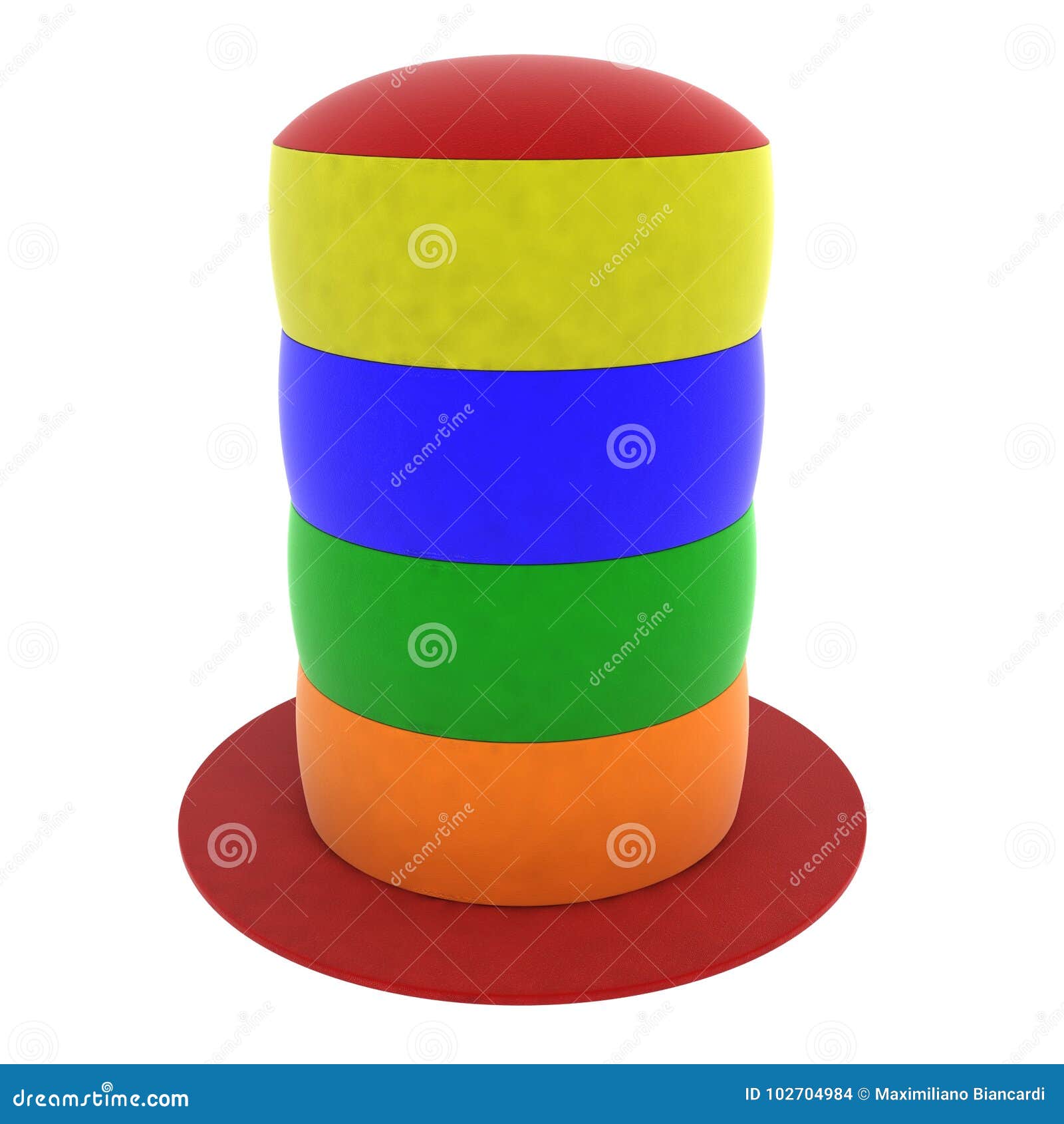 Rainbow Hat stock illustration. Illustration of colorful - 102704984