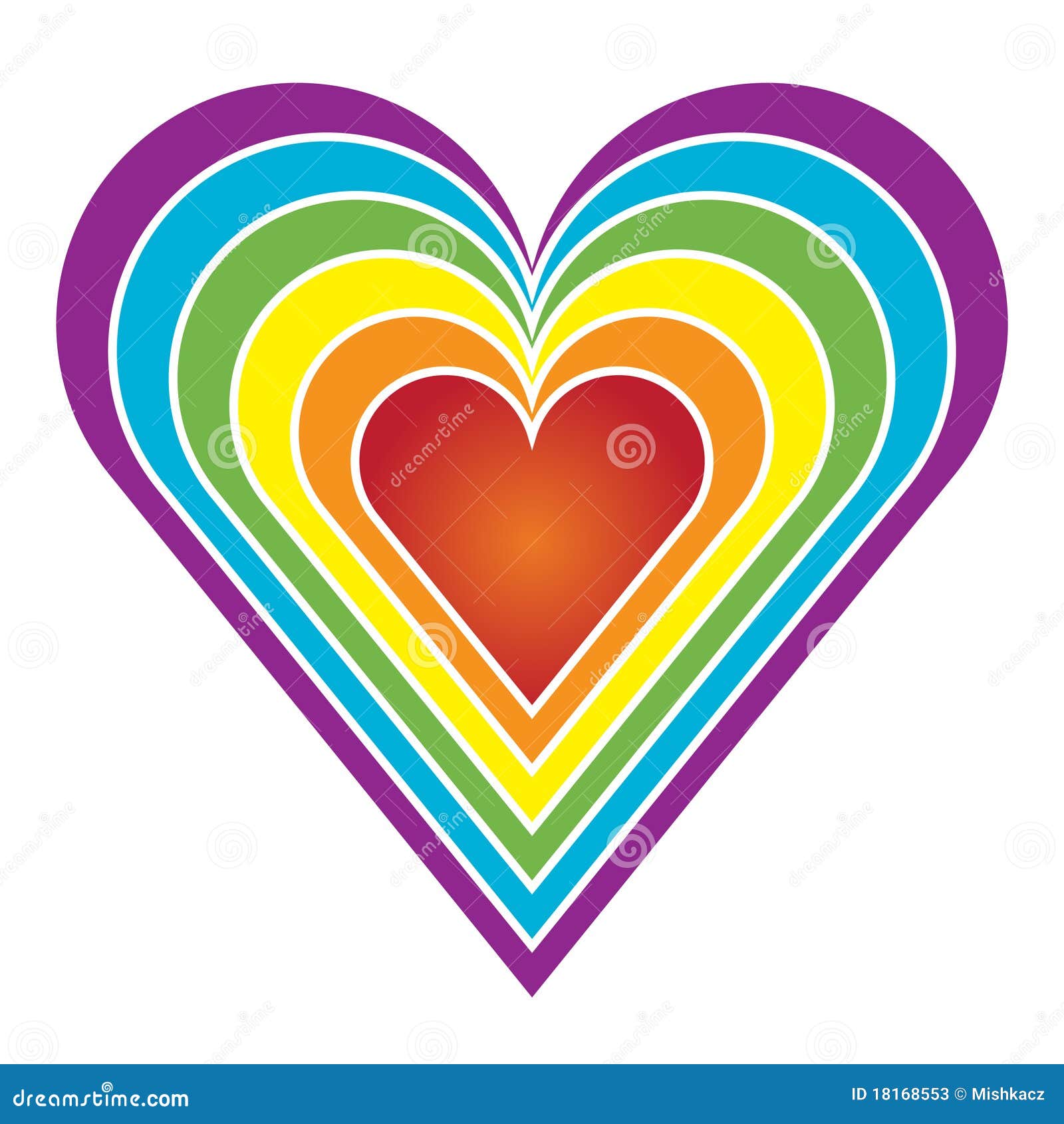 Rainbow Heart Stock Photos - Image: 18168553