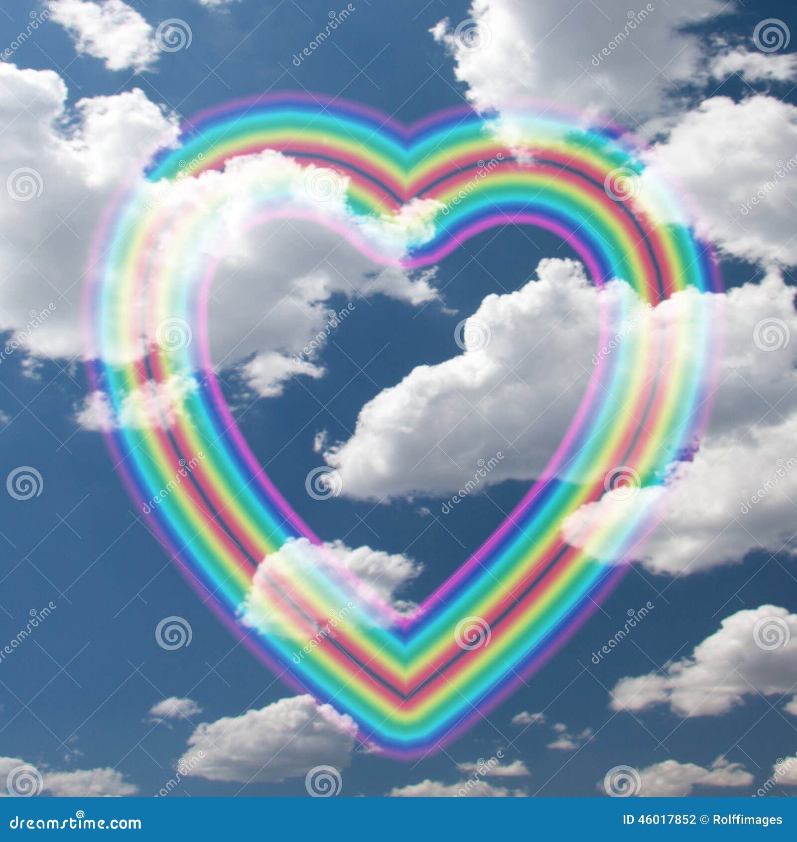 Rainbow Heart Stock Illustration - Image: 46017852