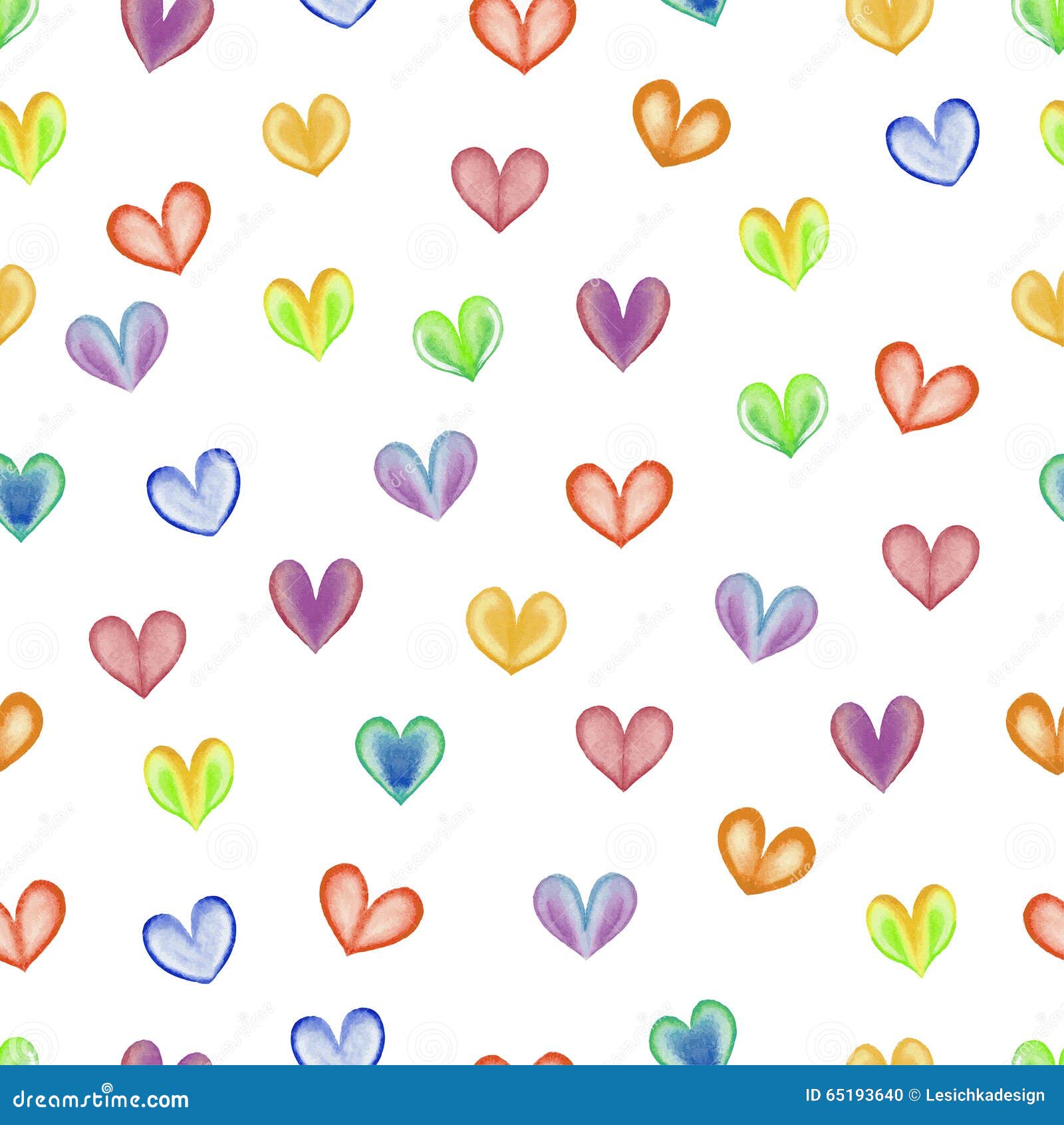 Rainbow hearts. stock illustration. Illustration of colorful - 65193640