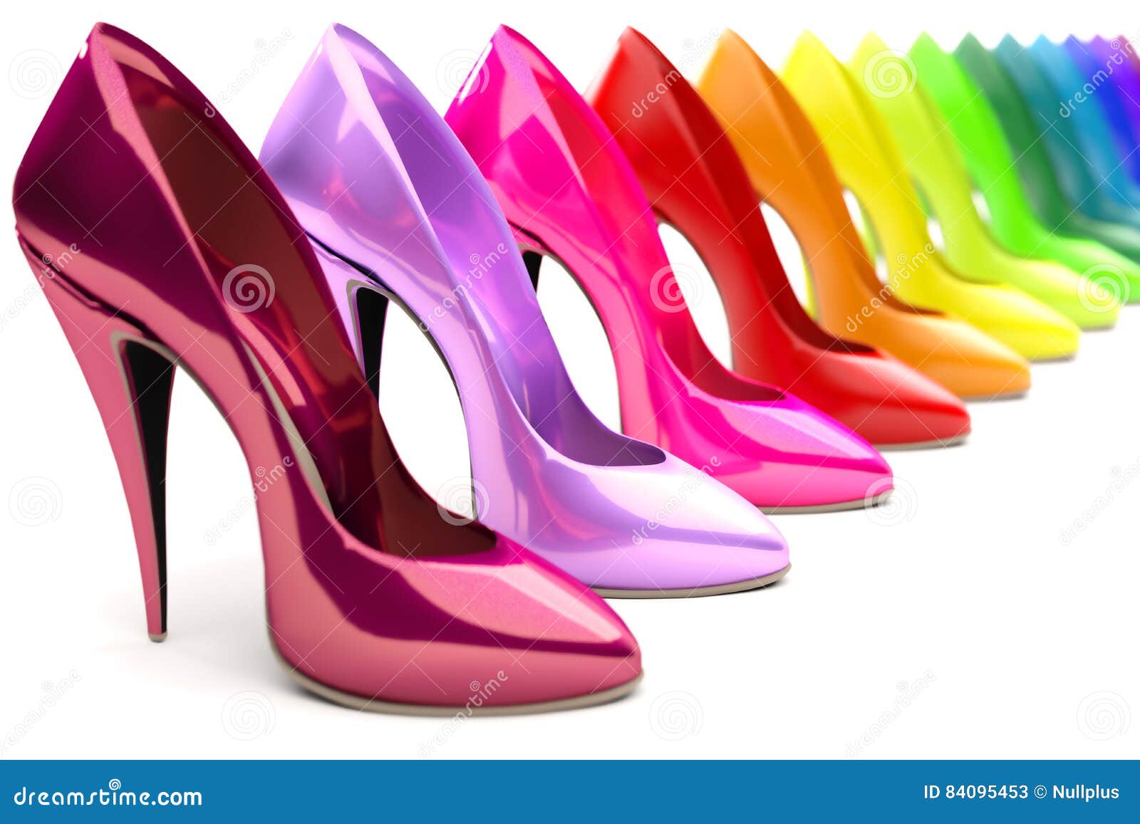 rainbow colored high heels