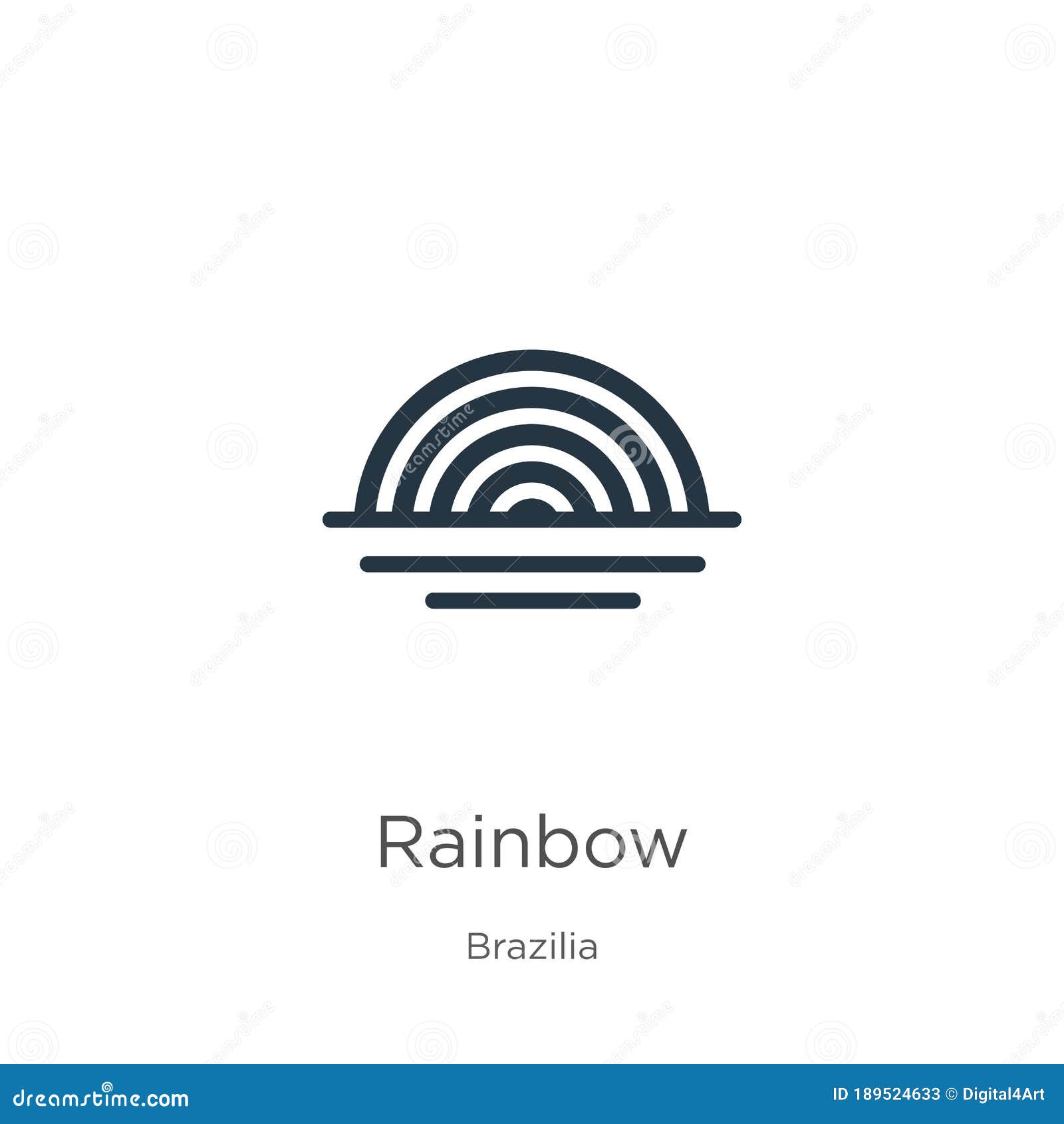 rainbow icon . trendy flat rainbow icon from brazilia collection  on white background.   can be