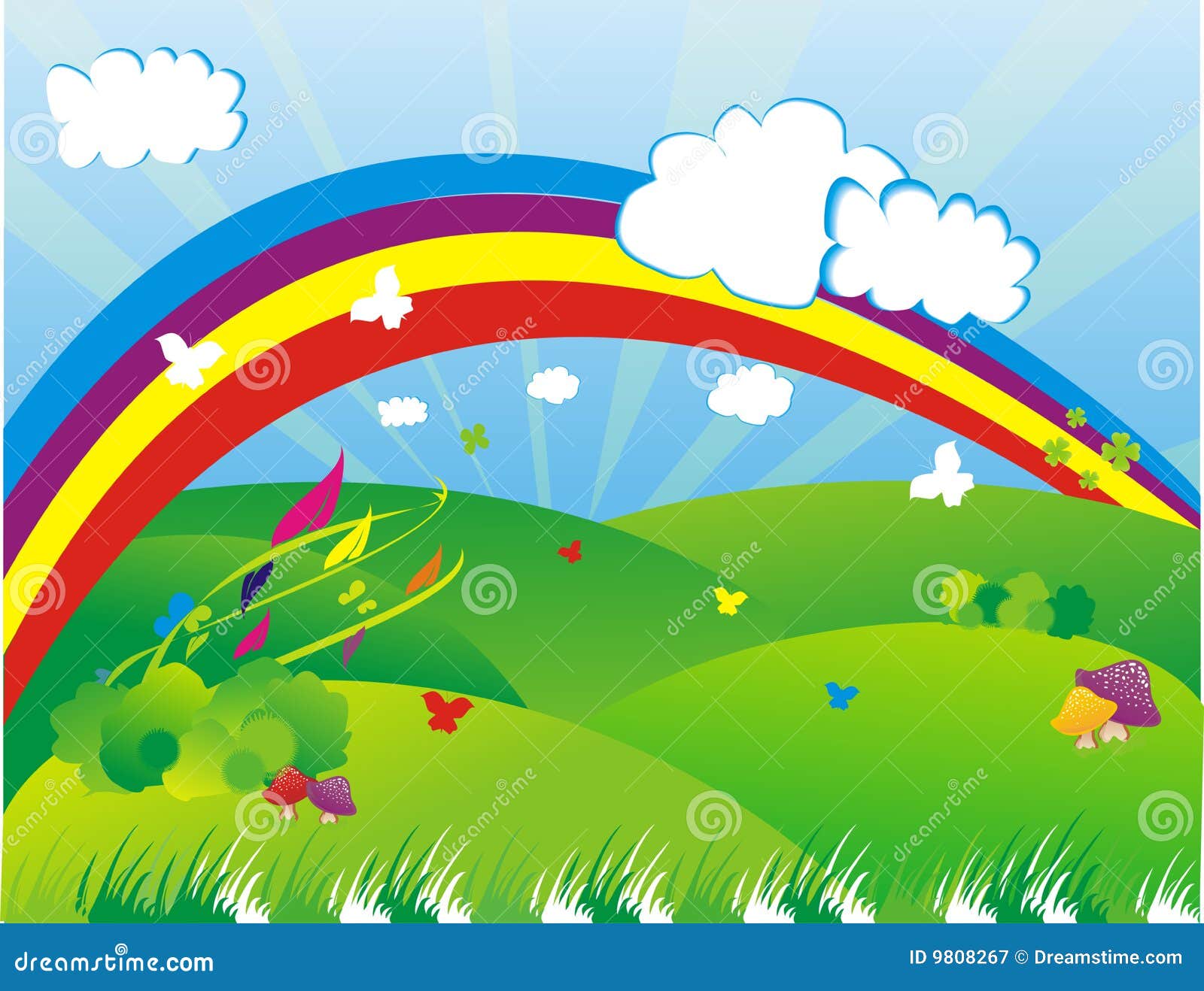 Download Rainbow illustration stock vector. Illustration of colors ...