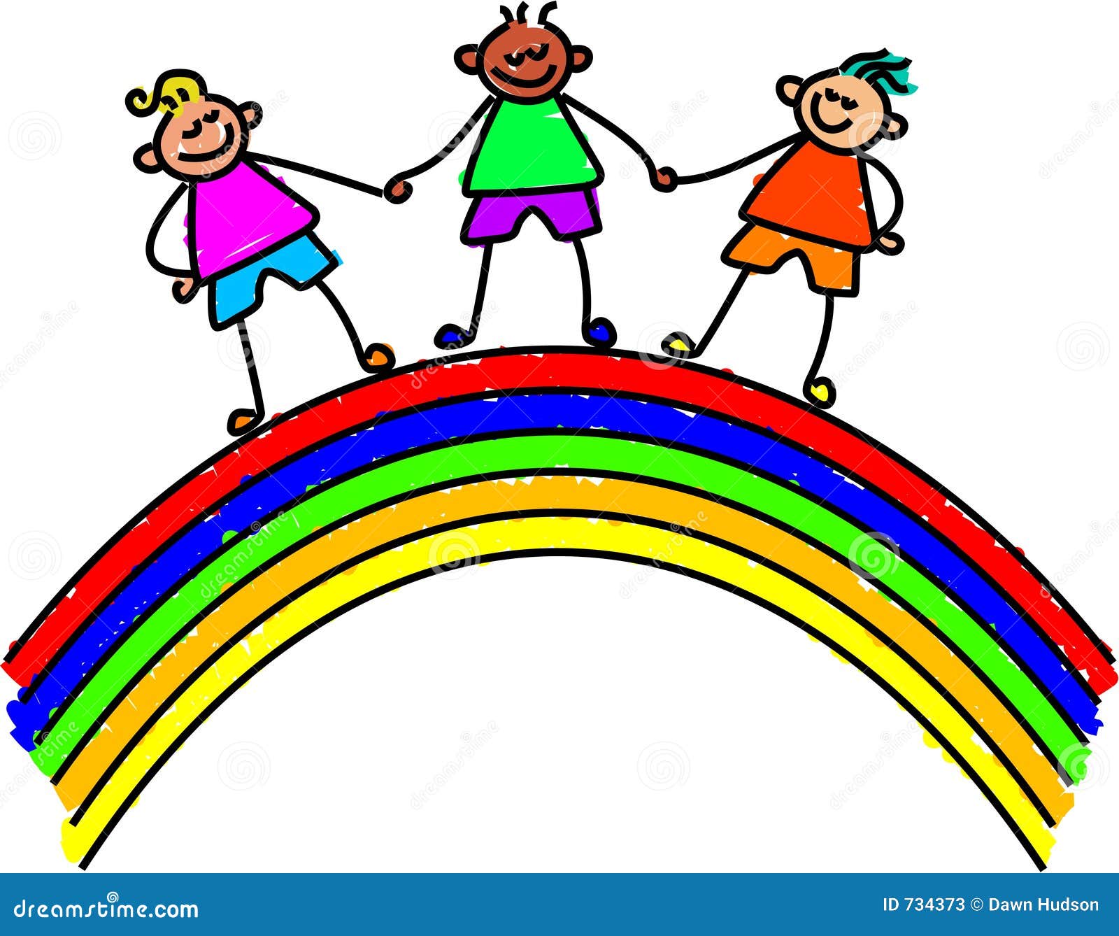 Download Rainbow kids stock illustration. Illustration of clip ...