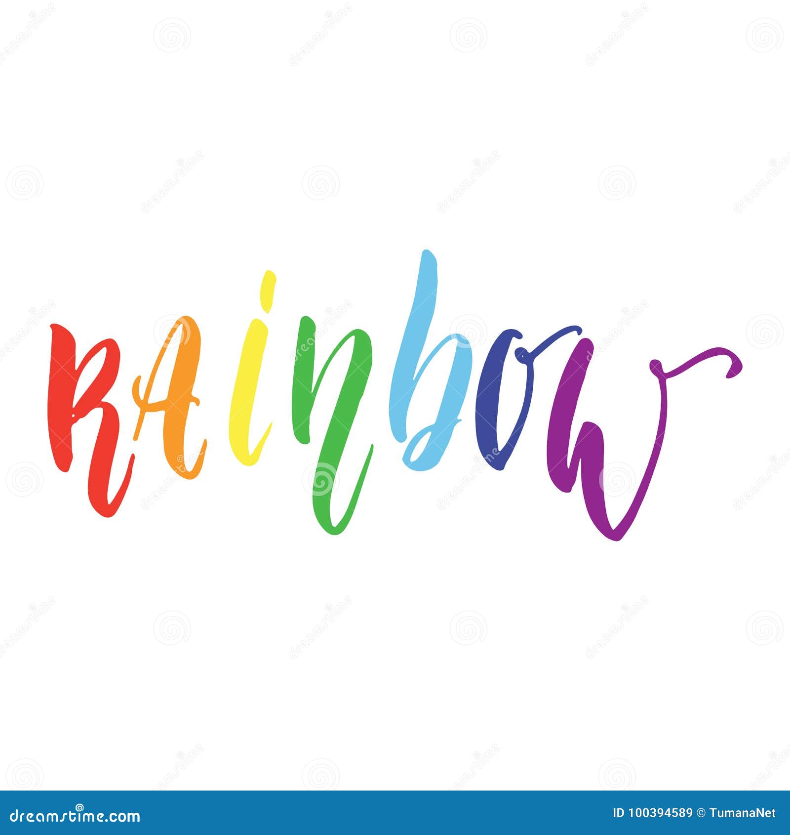 Rainbow Lgbt Slogan Hand Drawn Lettering Quote With