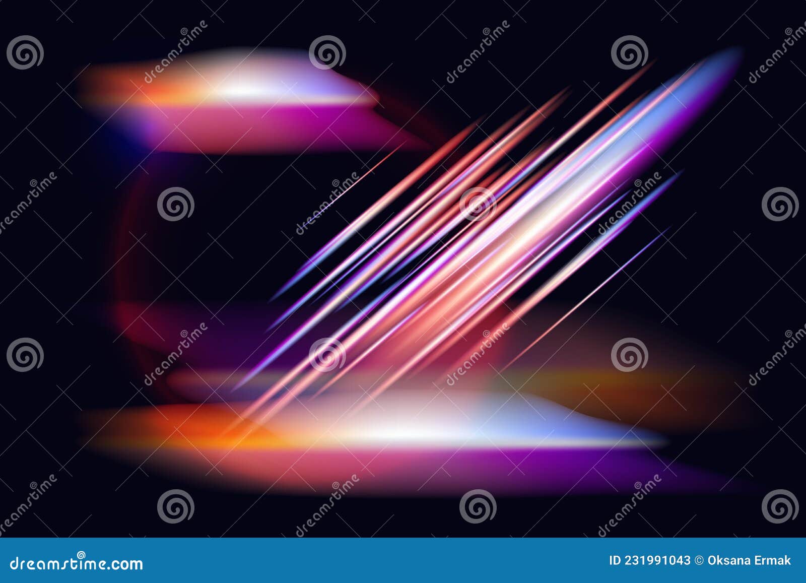 Diamond Prism Light Flares. Crystal Caustic Light, Lens Effects And