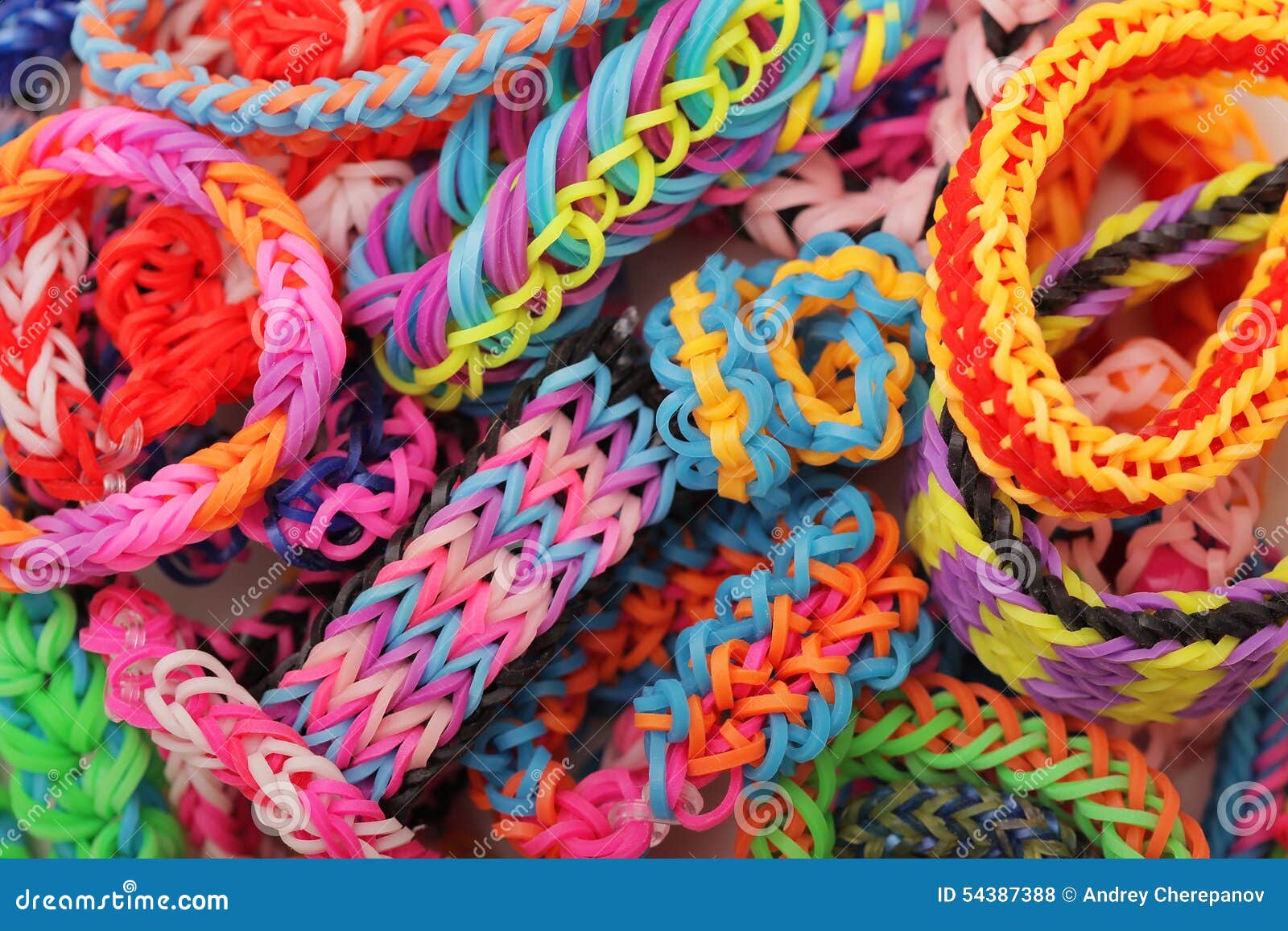 Rainbow loom bands stock photo. Image of black, colorful 54387388