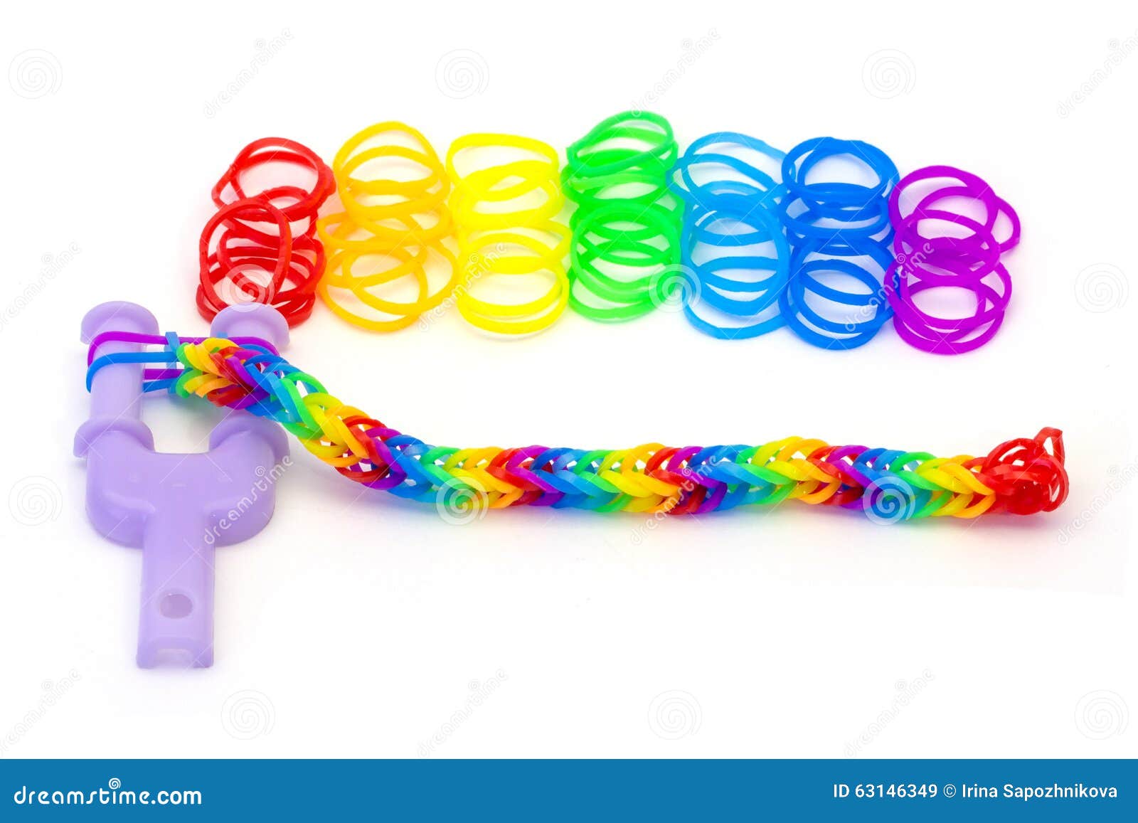 Rainbow Loom Rubber Bands for Weaving - Image of fashion, hand: 63146349