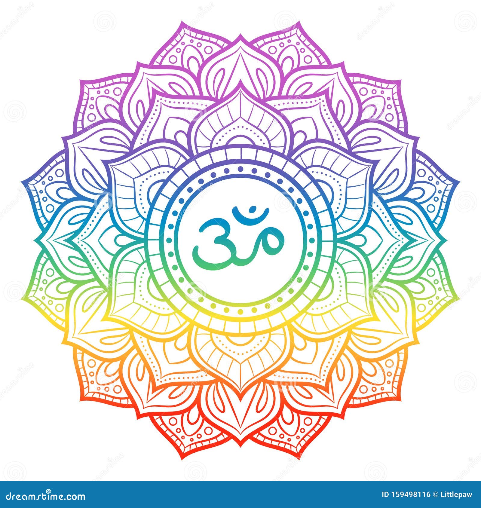 Download Rainbow Mandala, Sahasrara Crown Chakra Symbol, Decorative ...