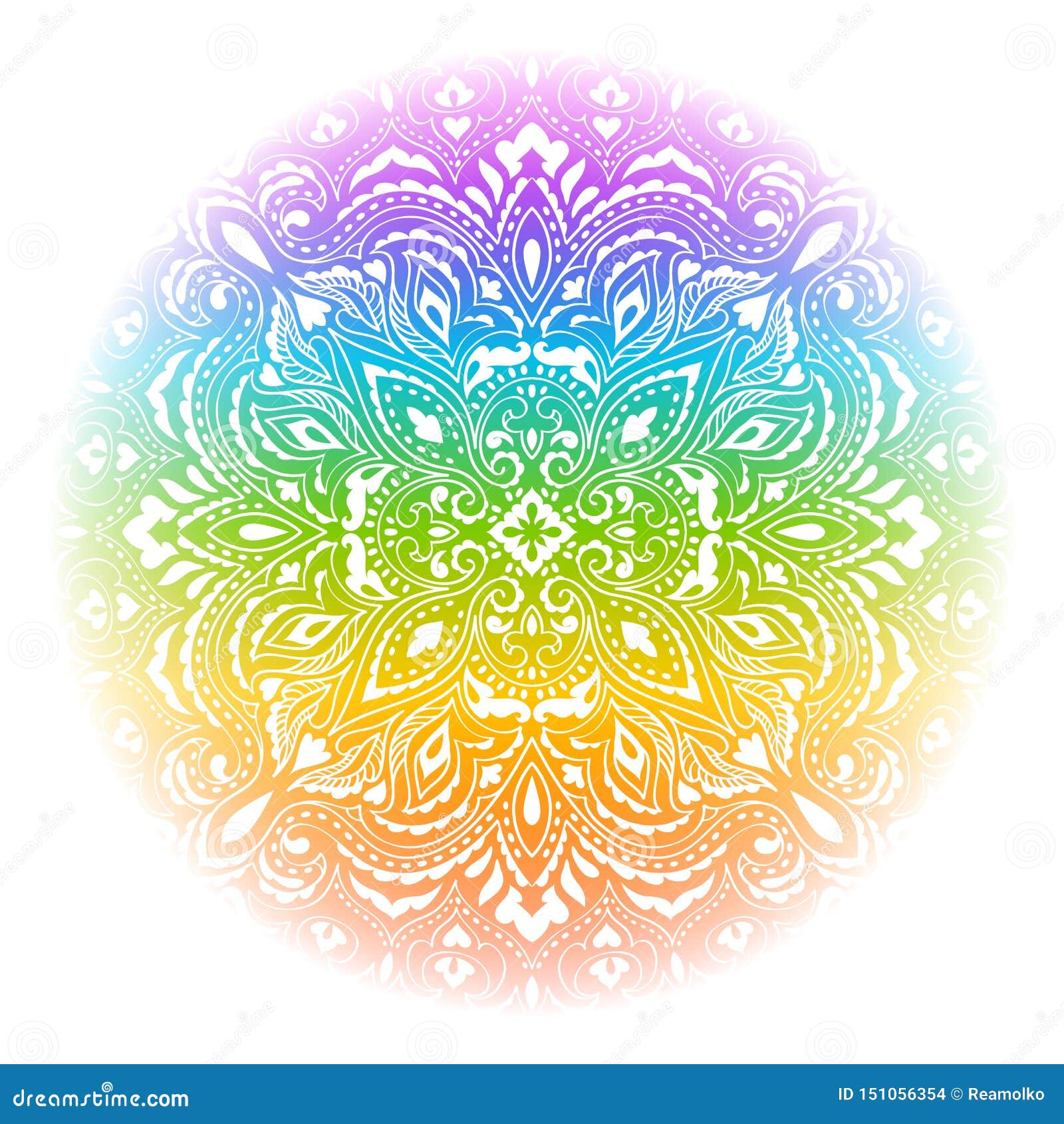 Download Rainbow Mandala Vector Illustration. Stock Vector ...