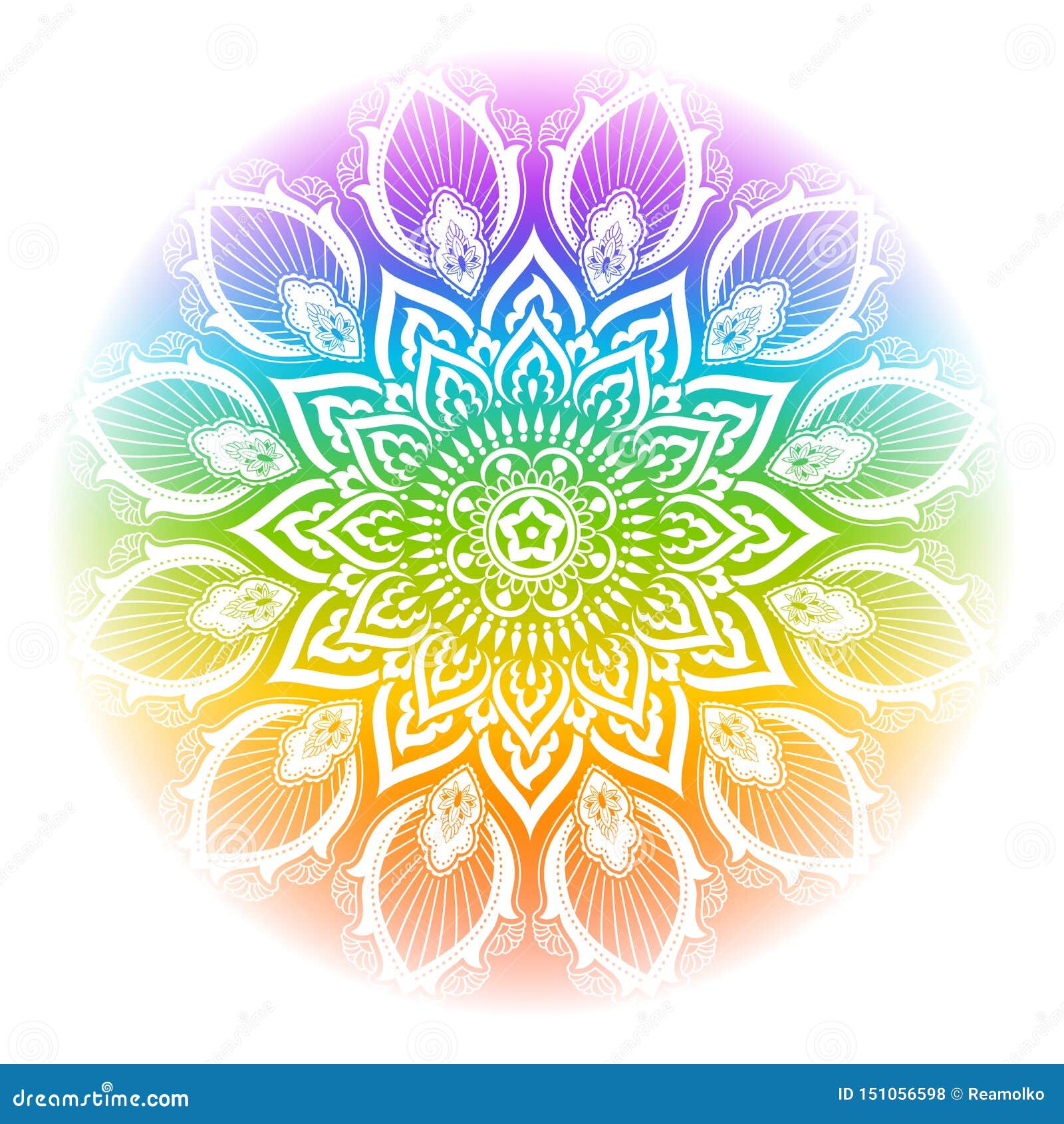 Download Rainbow Mandala Vector Illustration. Stock Vector ...