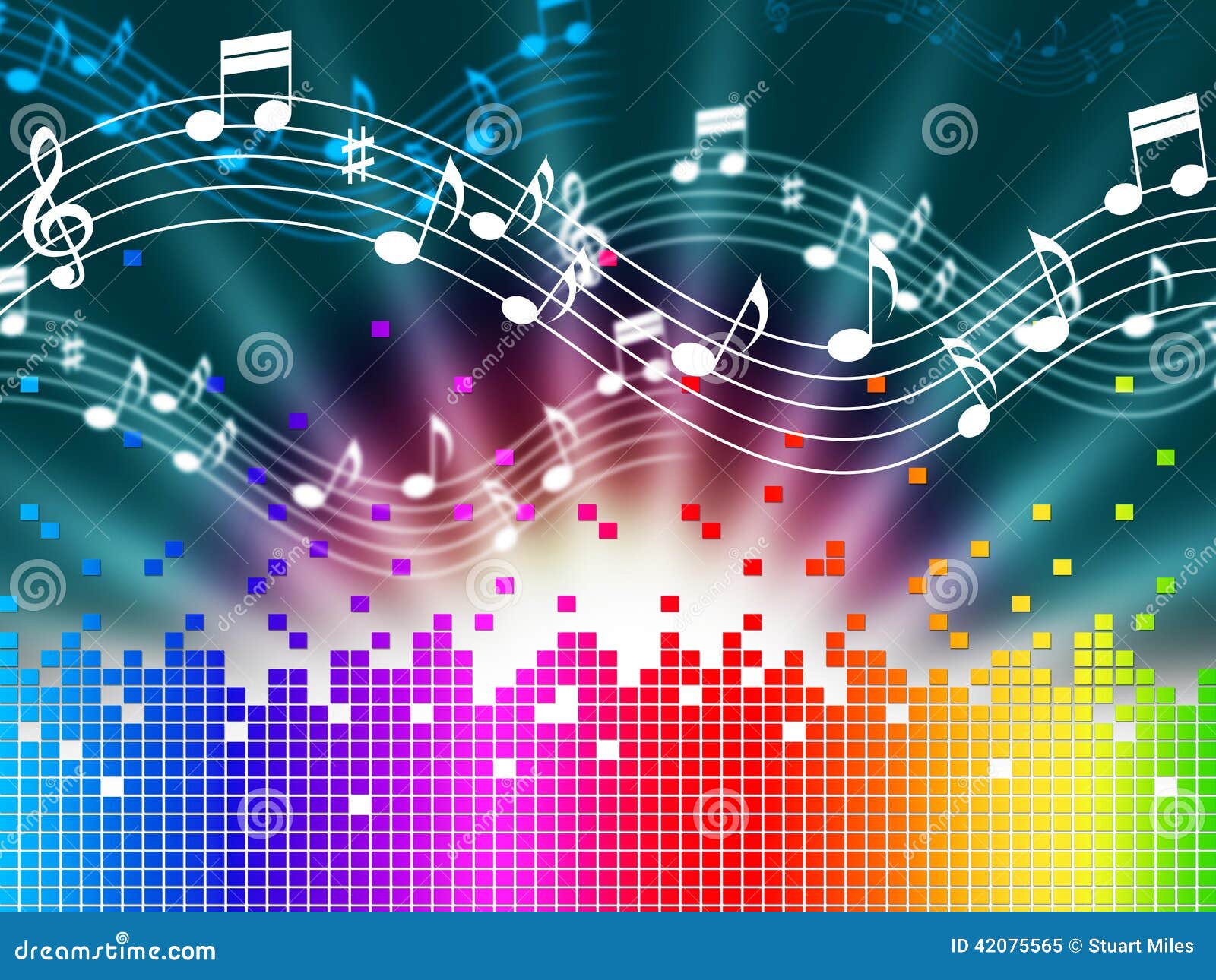 Rainbow Music Background Means Melody Singing and Soundwaves Stock  Illustration - Illustration of melody, harmony: 42075565