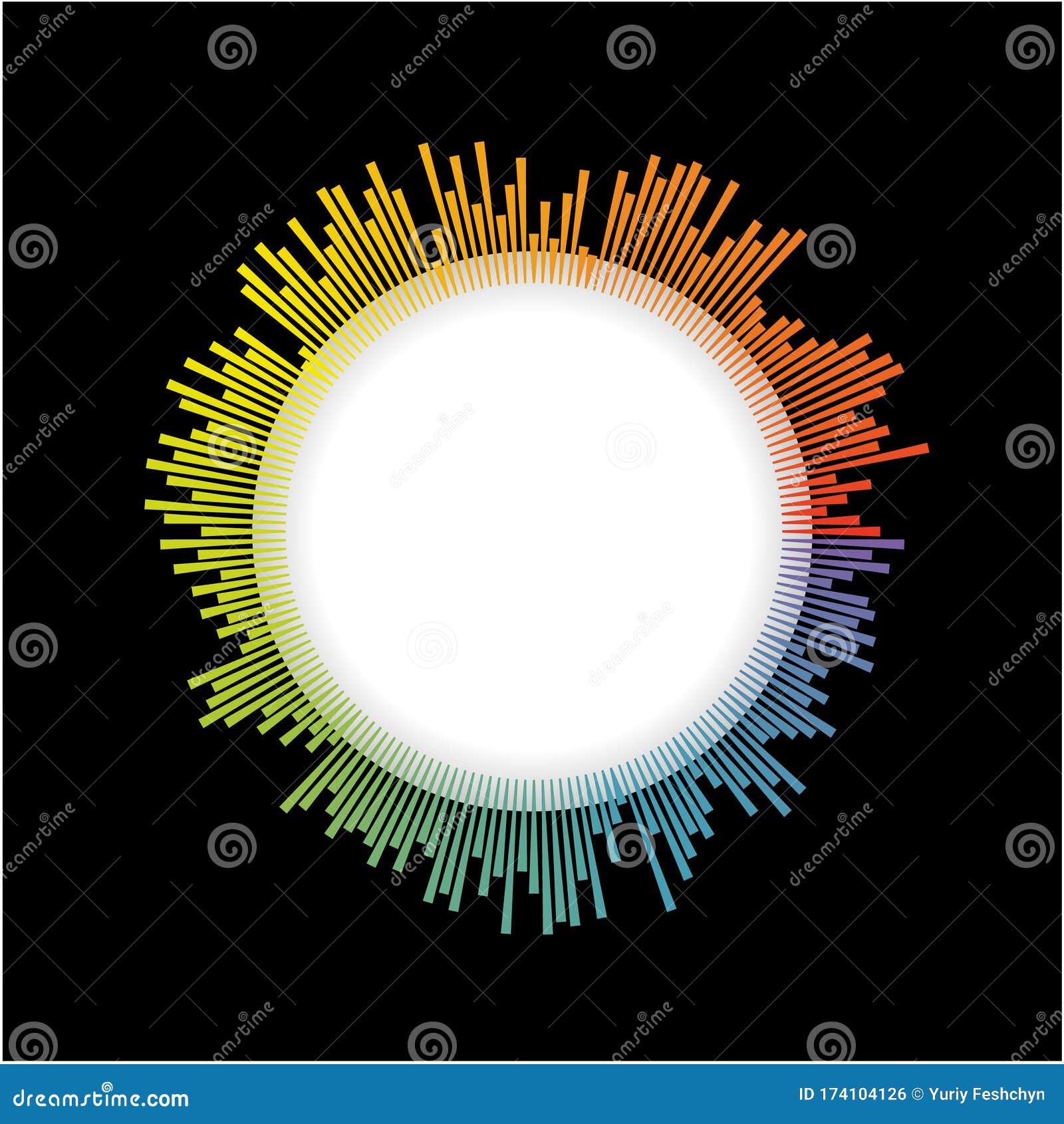 Rainbow Music Wave Player Logo. Colorful Equalizer Element on Black  Background. Isolated Design Symbol Stock Illustration - Illustration of  banner, digital: 174104126