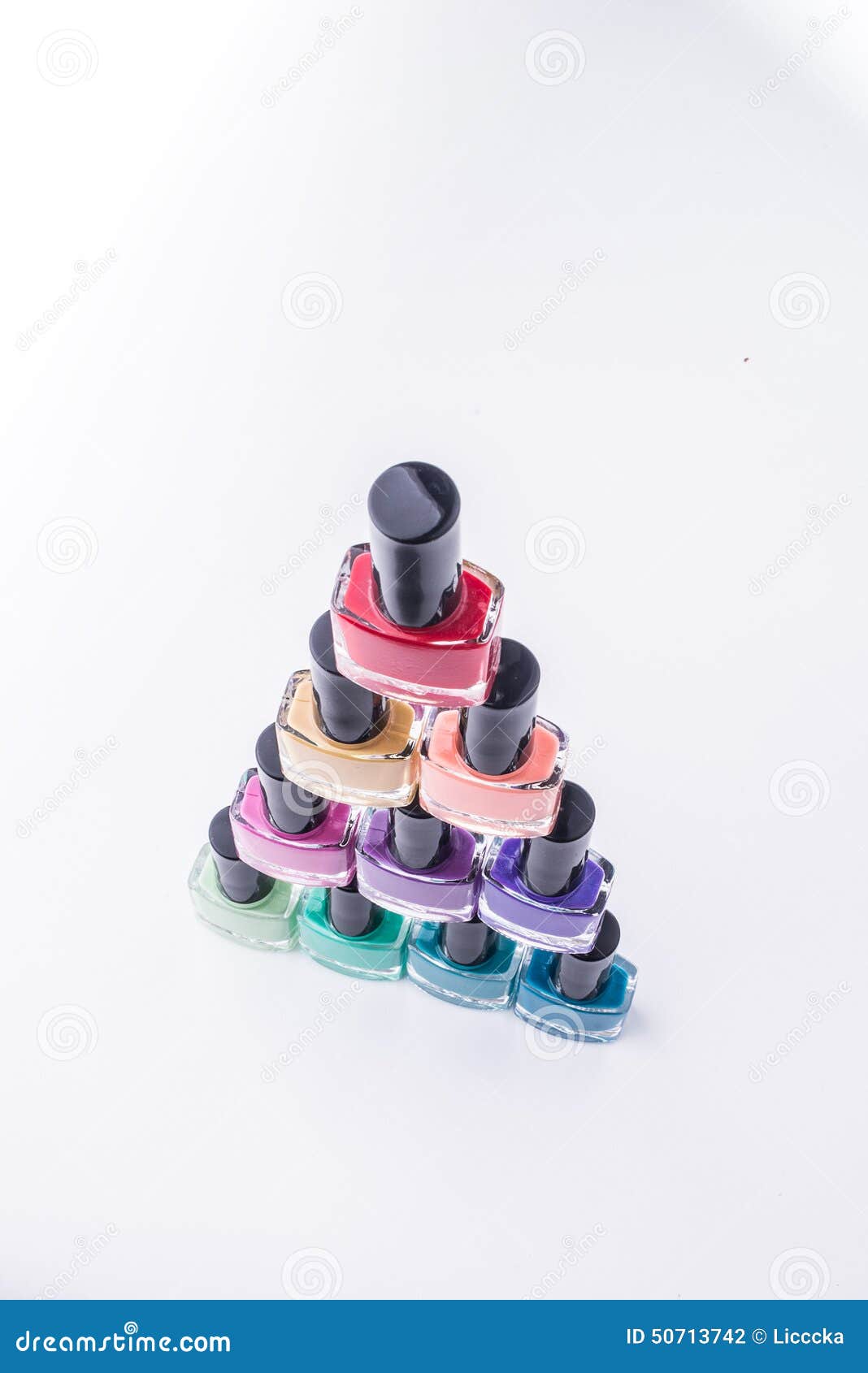 Rainbow of nail polish stock photo. Image of bright, design - 50713742