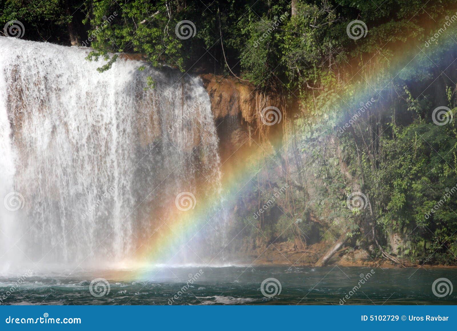 rainbow over the agua azul
