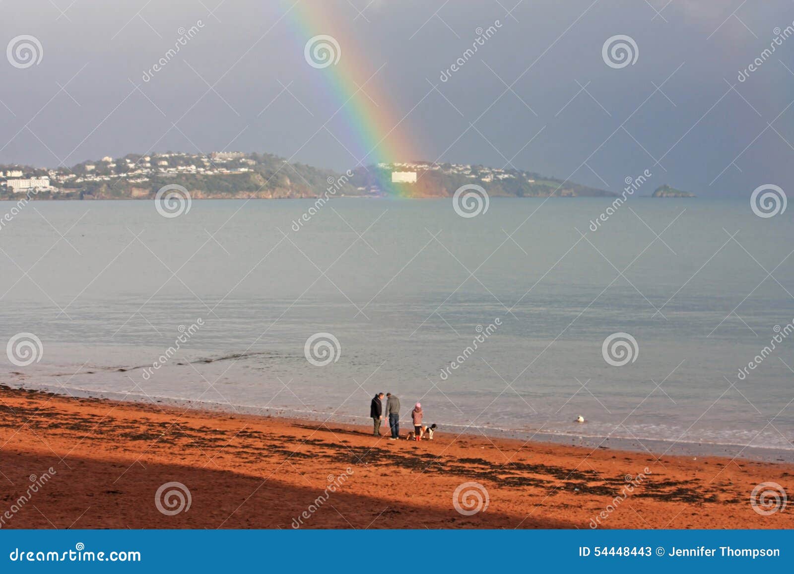 Rainbow over Torbay stock image. Image of torquay, light 54448443