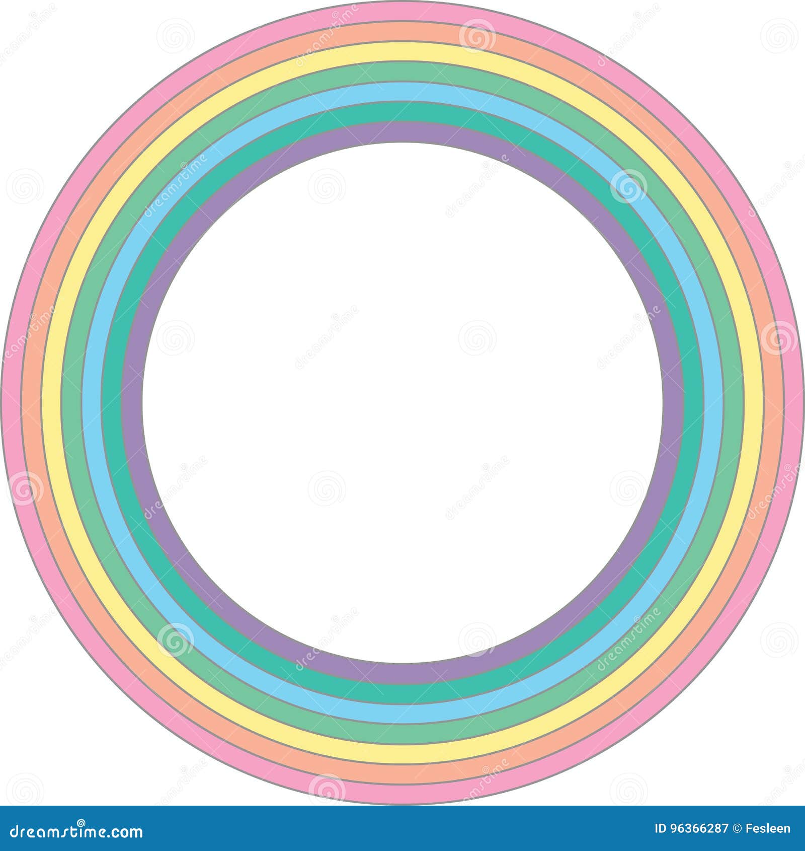 Rainbow Pastel Circle - Vector Element Stock Vector - Illustration of  backdrop, geometric: 96366287