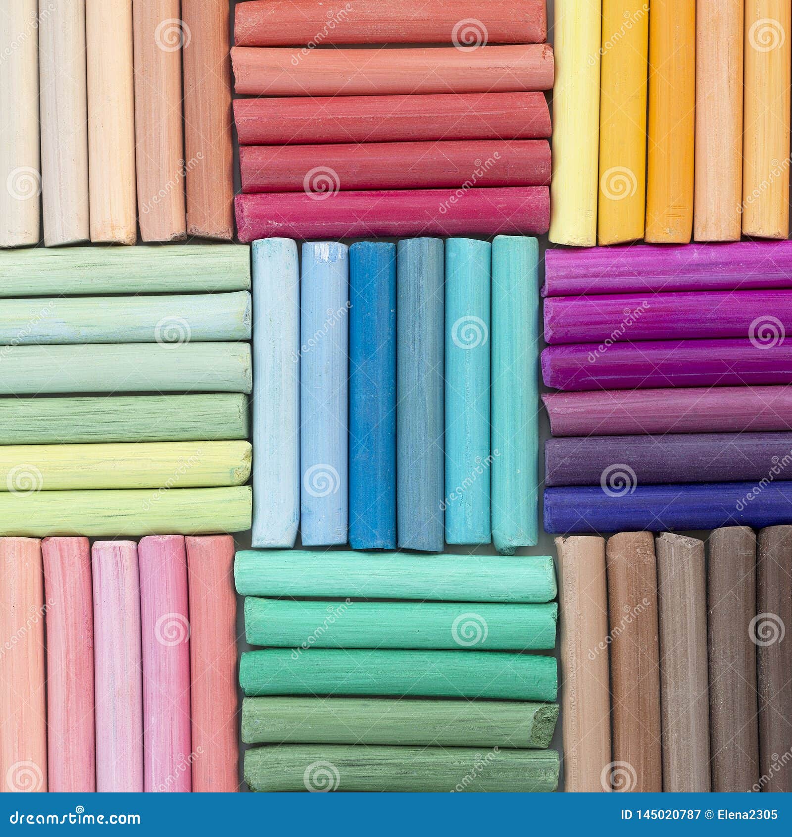 Rainbow Pastel Crayons in Rows As Background Stock Image Image of childhood, happy 145020787