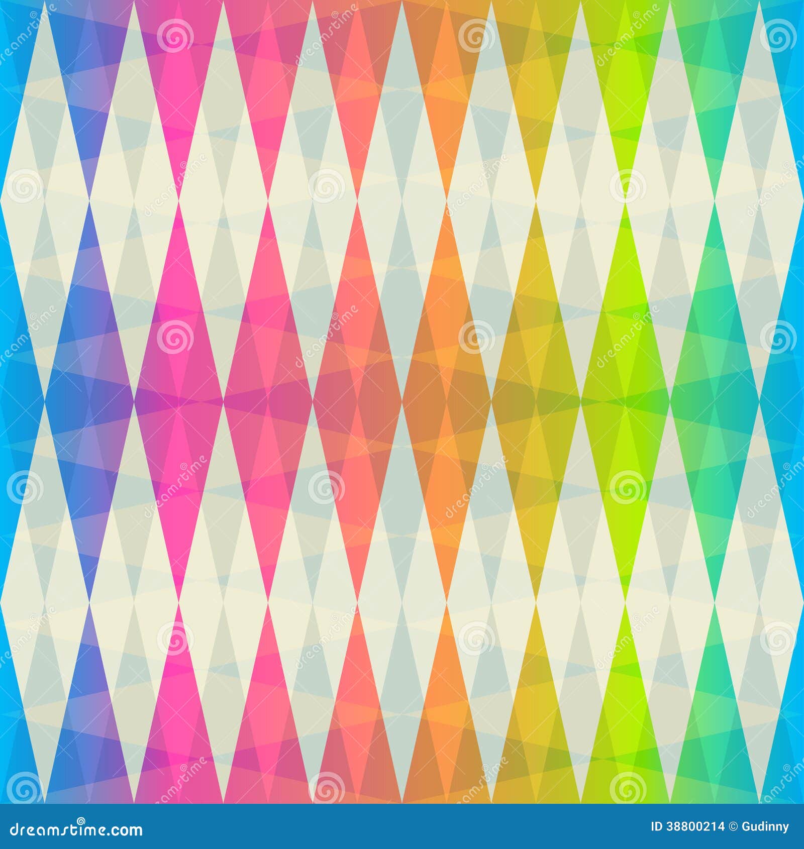 rainbow rhombus seamless pattern