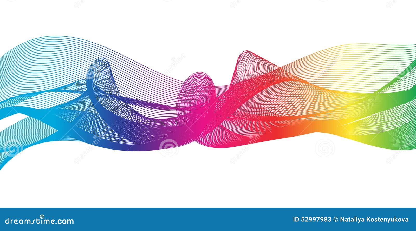 Rainbow ribbon stock vector. Illustration of curve, energy - 52997983