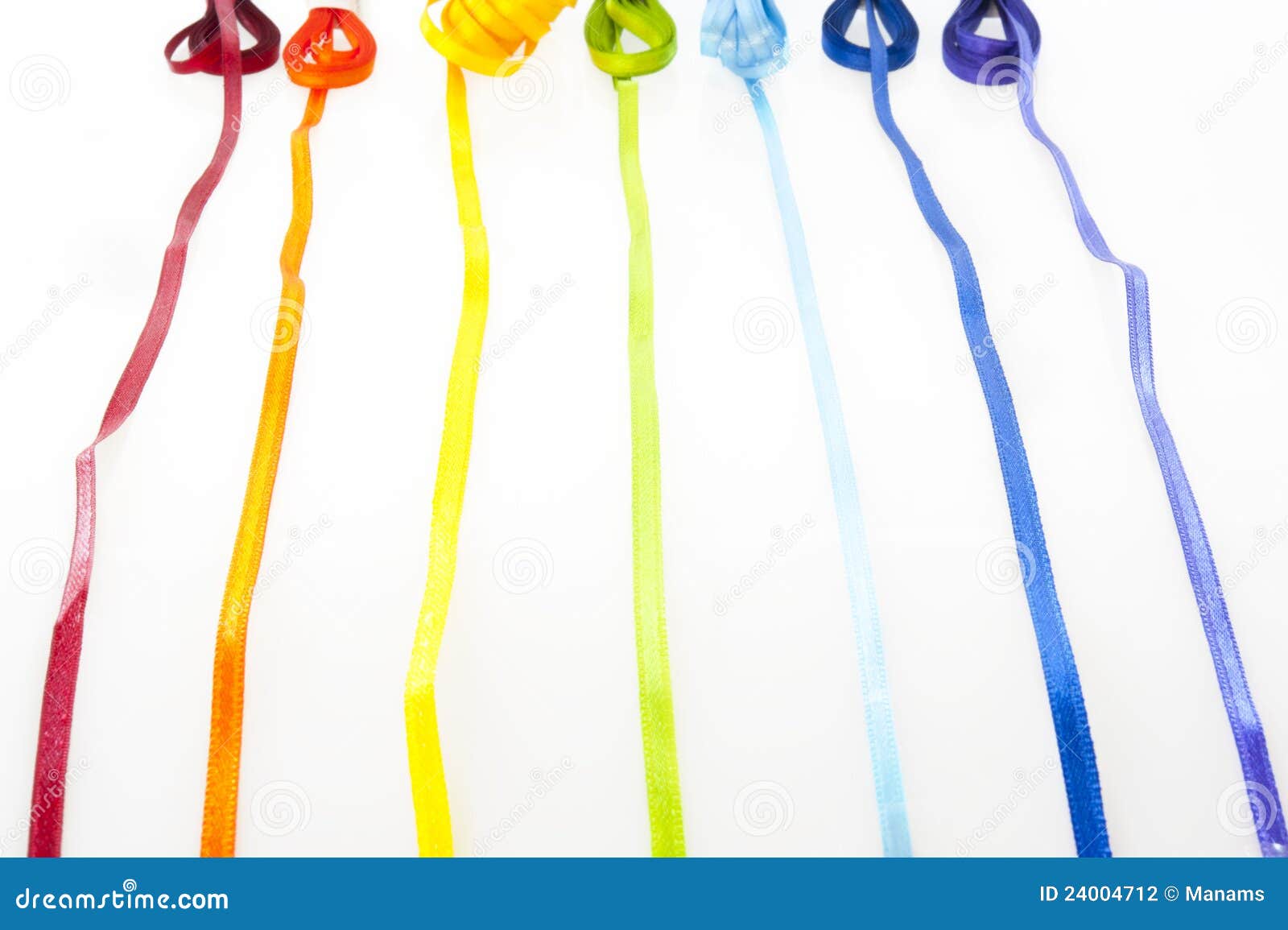 Rainbow of ribbons stock photo. Image of group, yellow 24004712