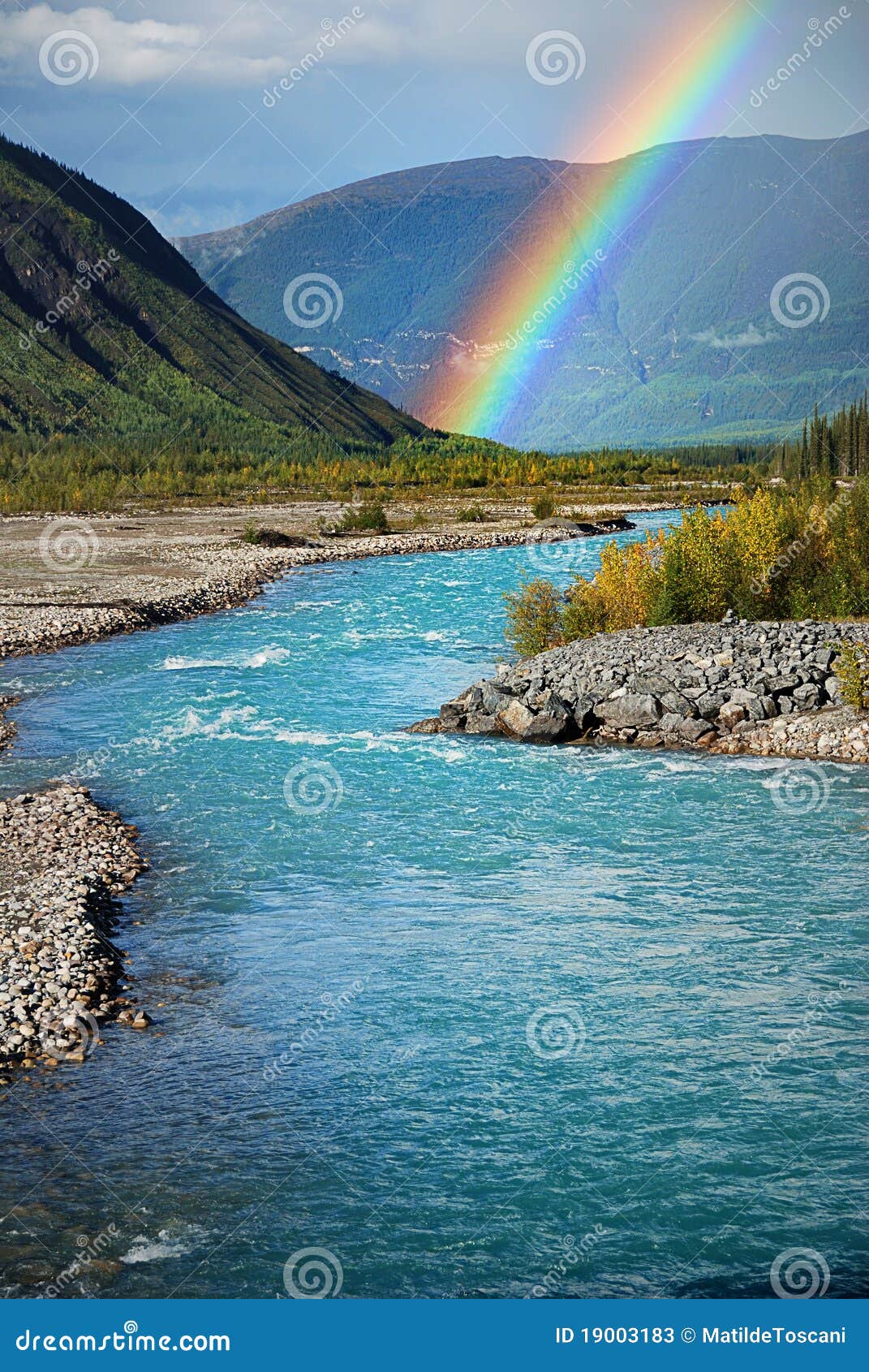rainbow and river