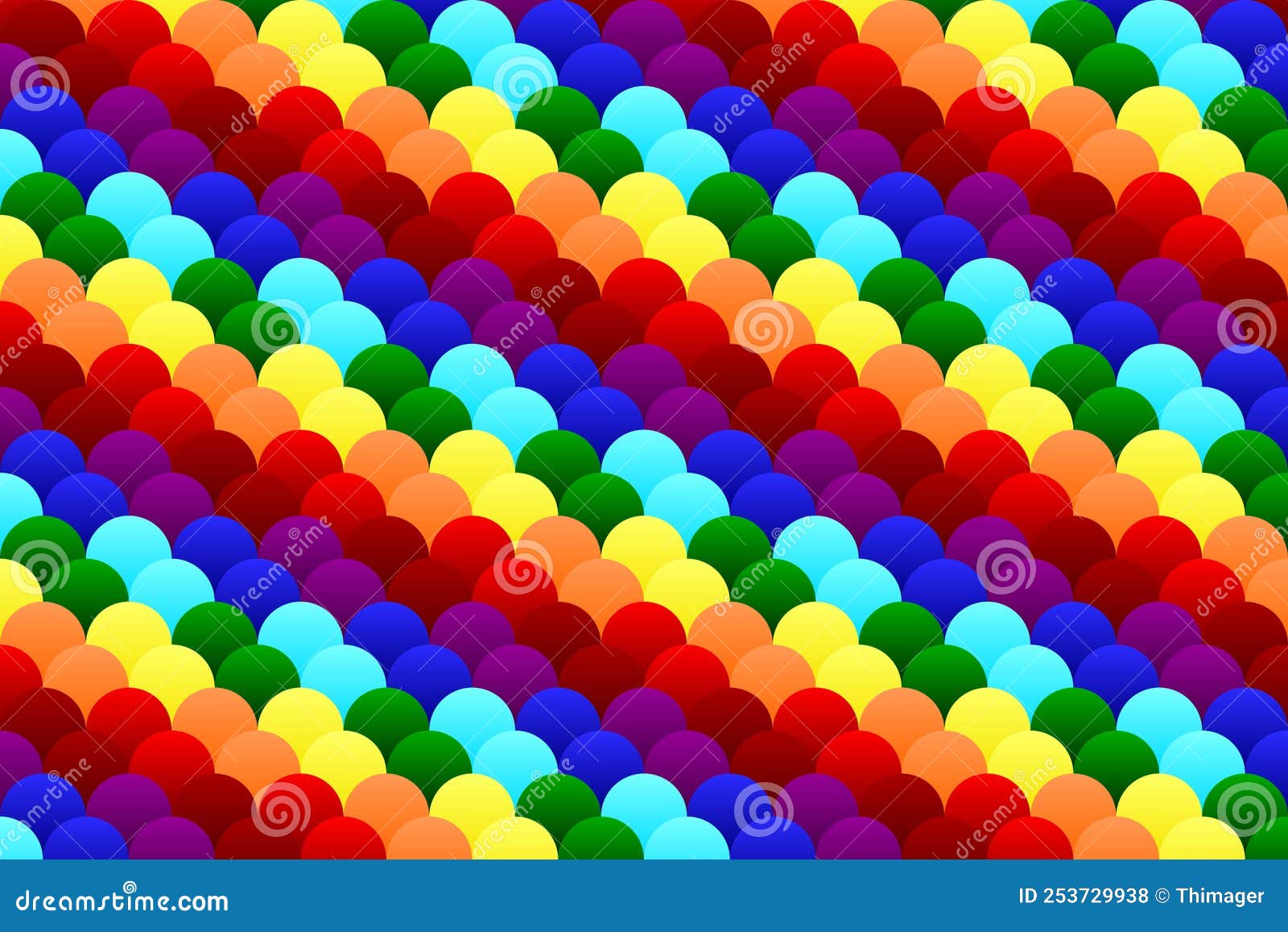 Rainbow Fish Scales Repat Pattern Background Stock Illustration