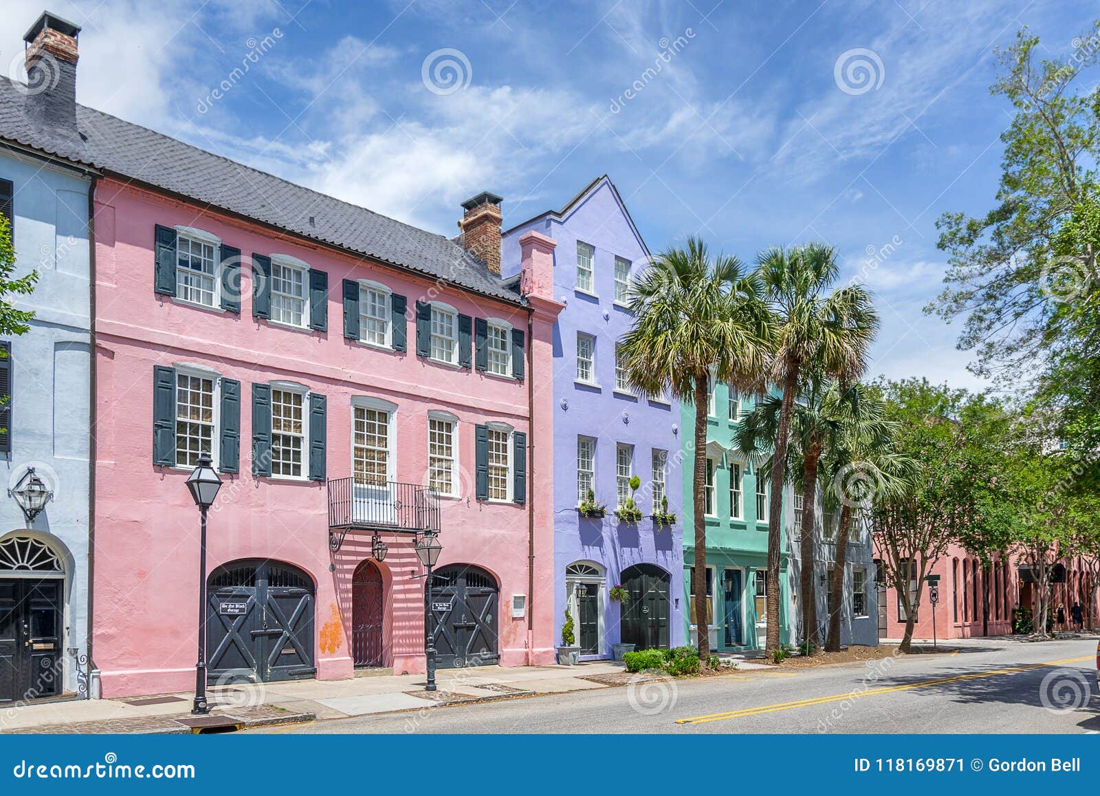 rainbow row in charleston