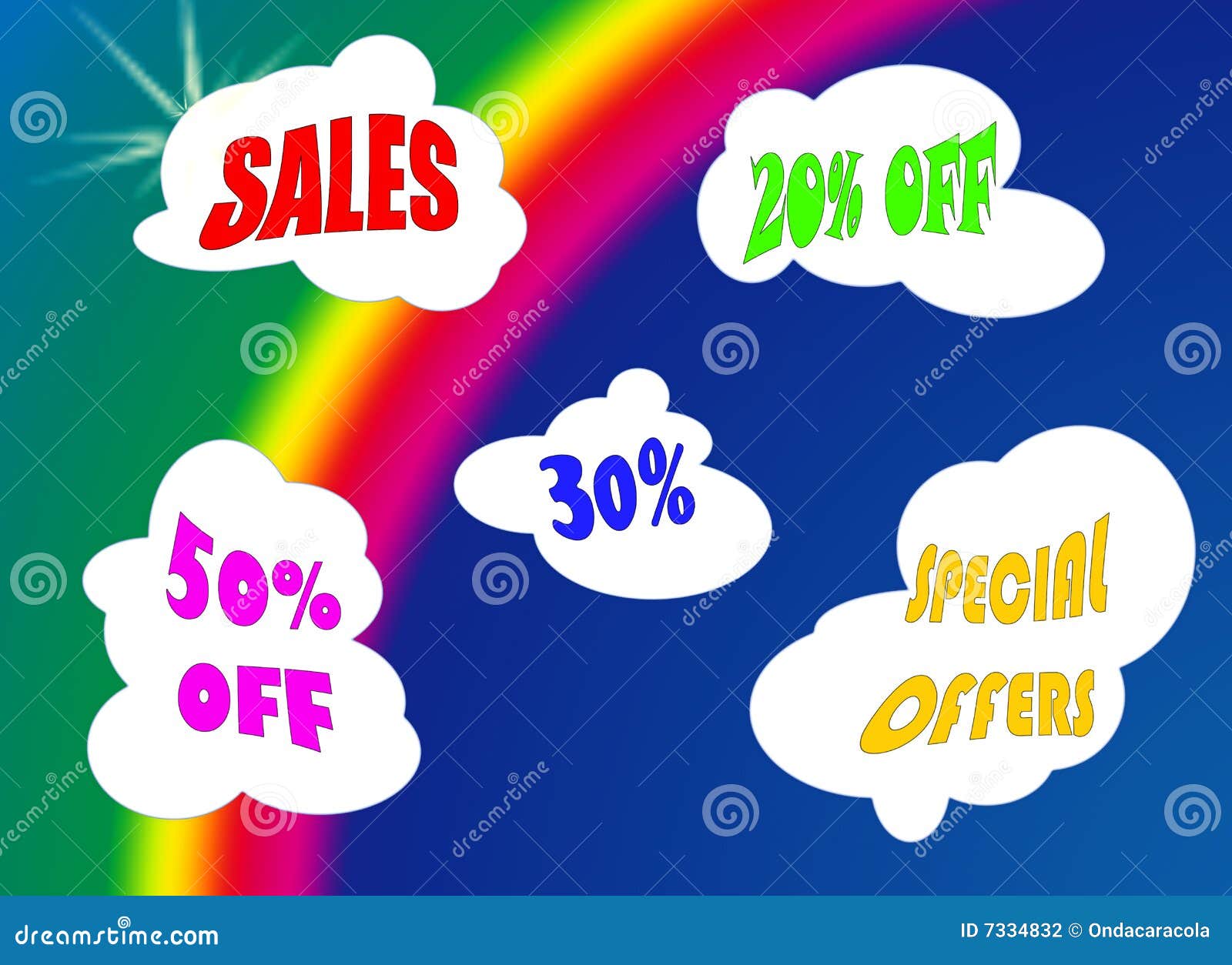 Rainbow sale stock illustration. Illustration of color 7334832